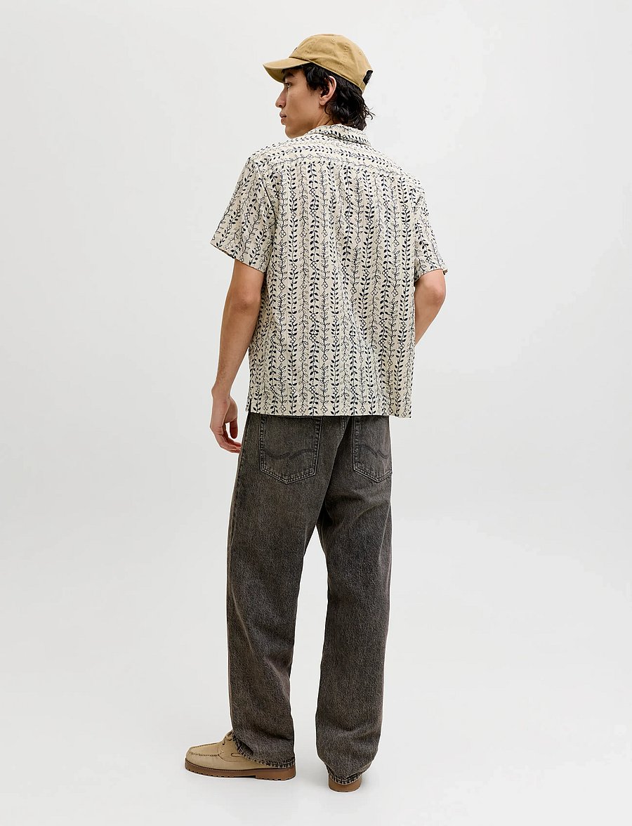 Jack & Jones - JPRBLULYON PRINT DOBBY S/S SHIRT SN - mønstrede skjorter - moonstruck - 2