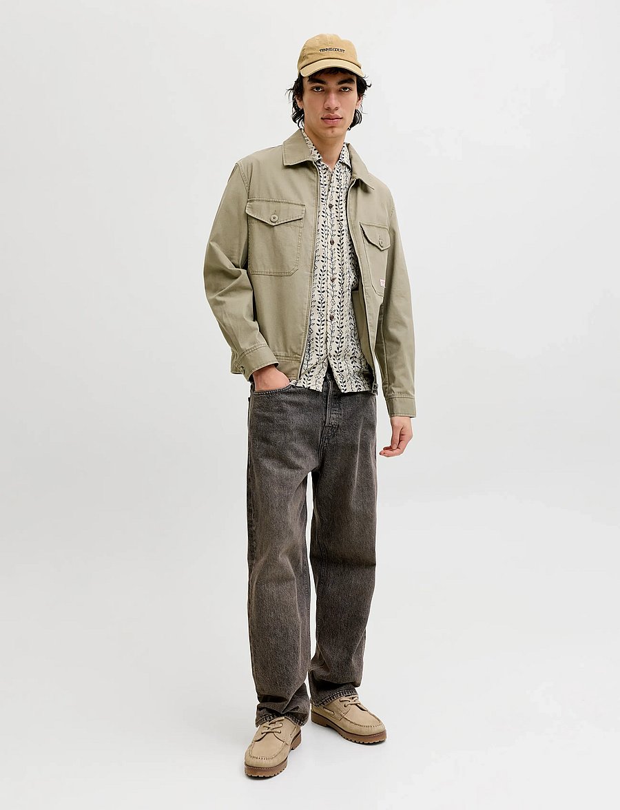 Jack & Jones - JPRBLULYON PRINT DOBBY S/S SHIRT SN - mønstrede skjorter - moonstruck - 3