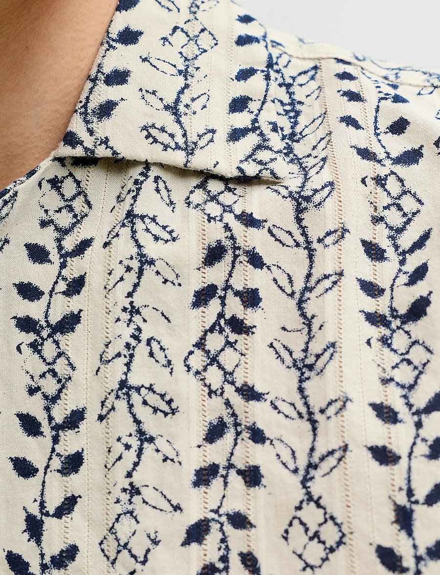 Jack & Jones - JPRBLULYON PRINT DOBBY S/S SHIRT SN - mønstrede skjorter - moonstruck - 4