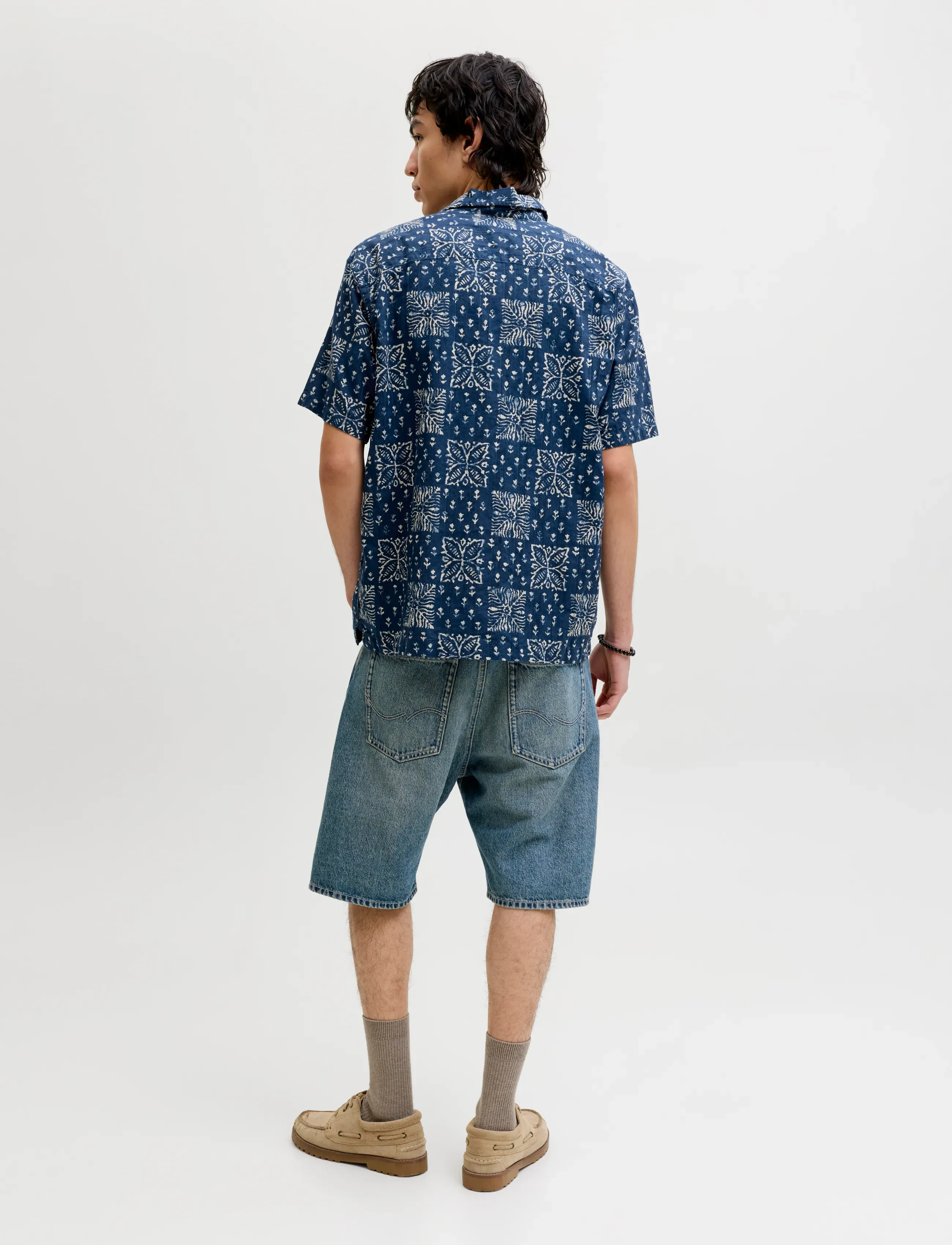Jack & Jones - JPRBLULYON PRINT DOBBY S/S SHIRT SN - hemden mit muster - sky captain - 2