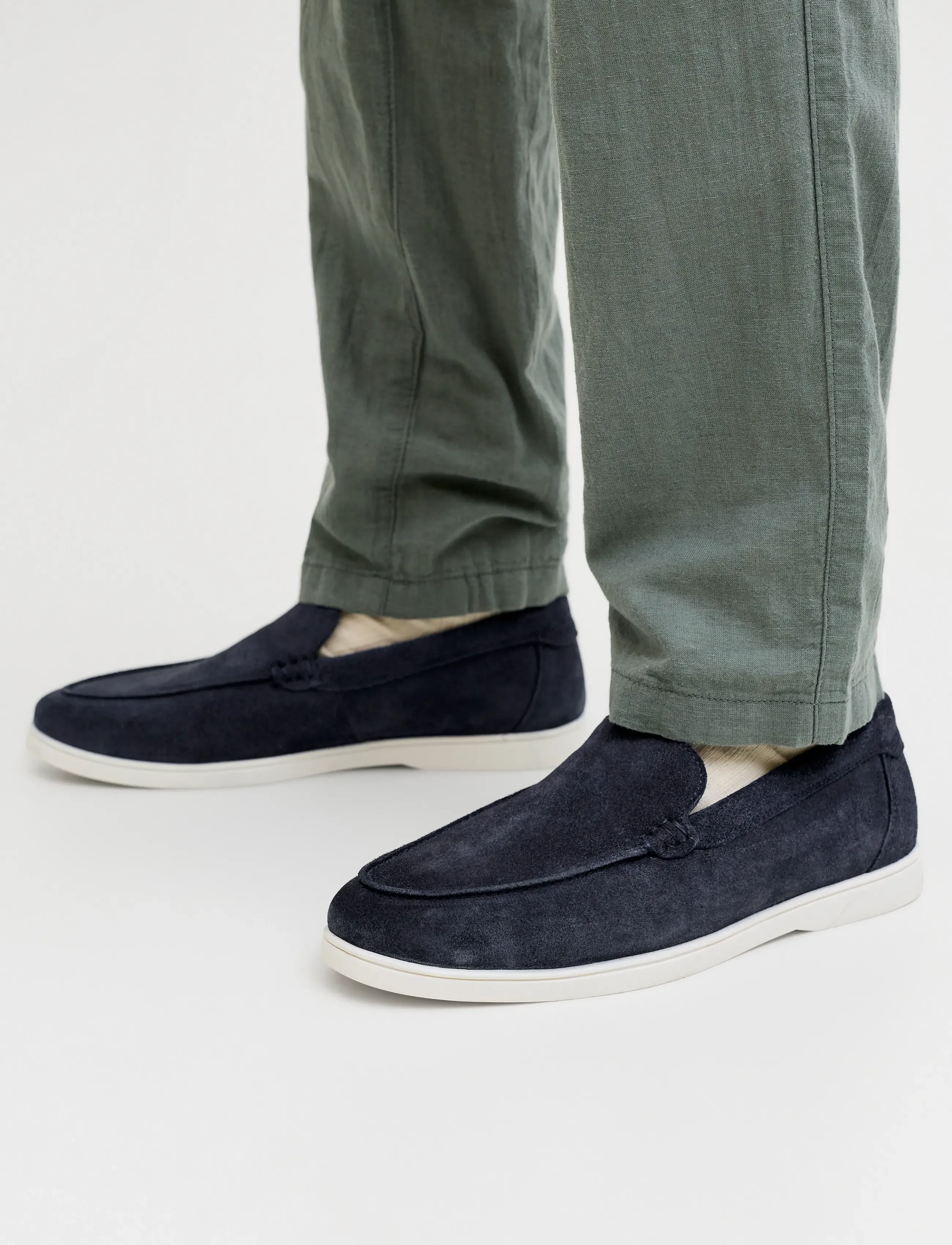 Jack & Jones JFWSLIM SUEDE LOAFER - Looks for less - NAVY BLAZER / navy