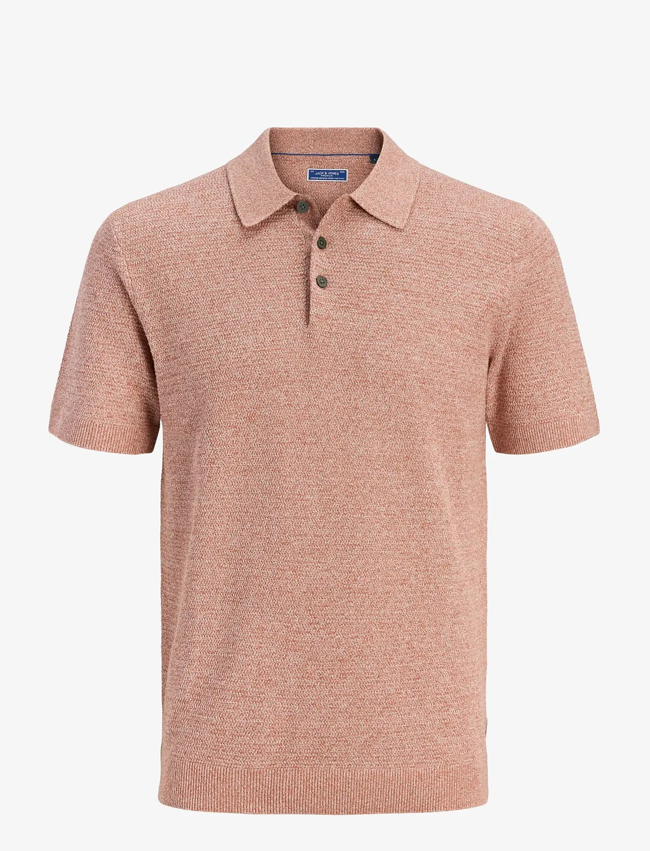 Jack & Jones - JPRBLURILEY KNIT POLO SS SN - polostrik - amber brown - 1