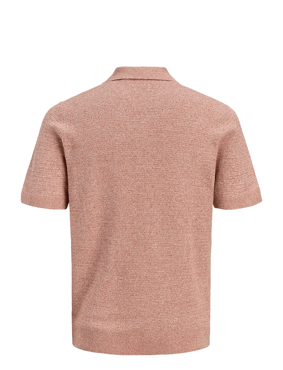Jack & Jones - JPRBLURILEY KNIT POLO SS SN - kootud polosärgid - amber brown - 2