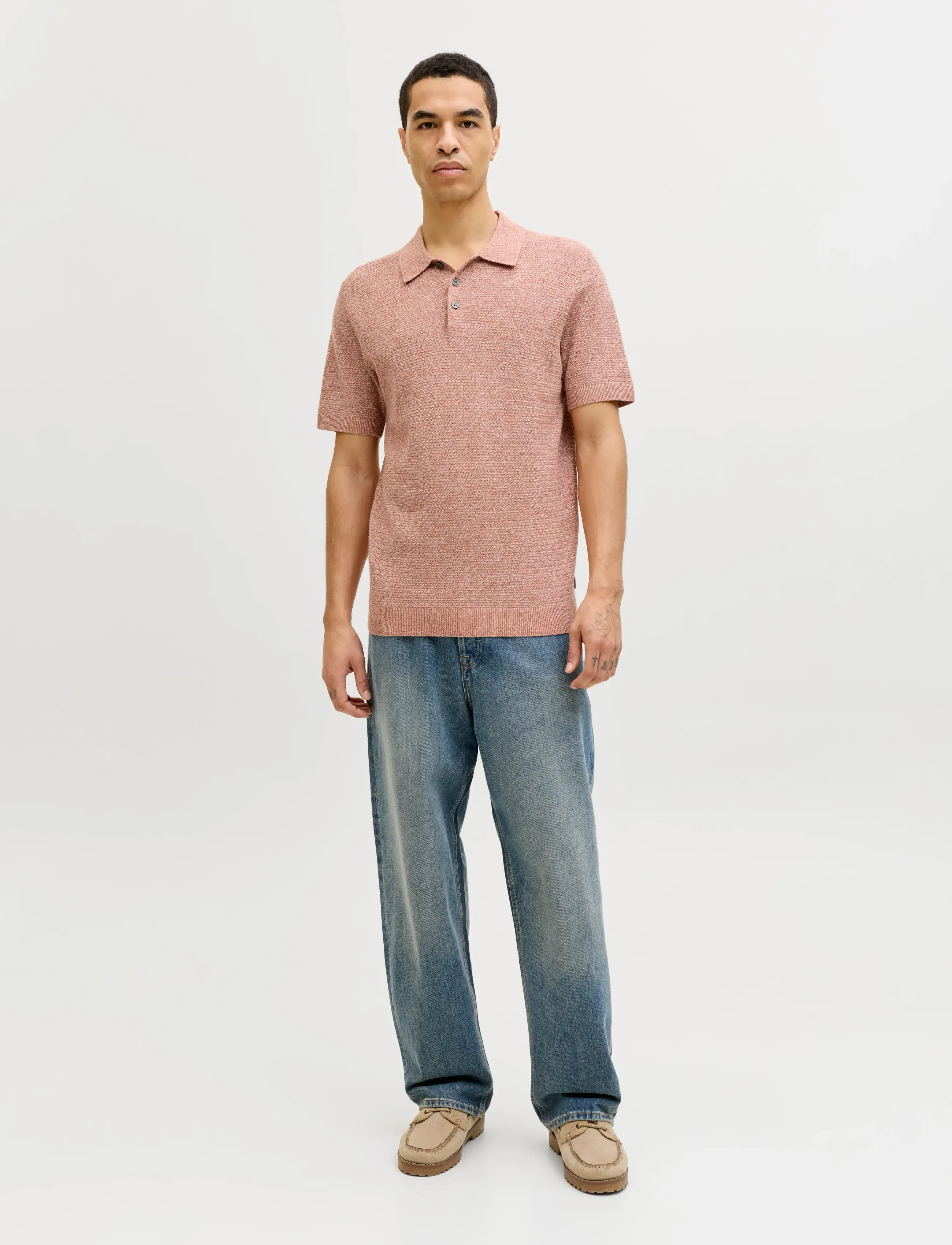Jprbluriley Knit Polo Ss Sn 3