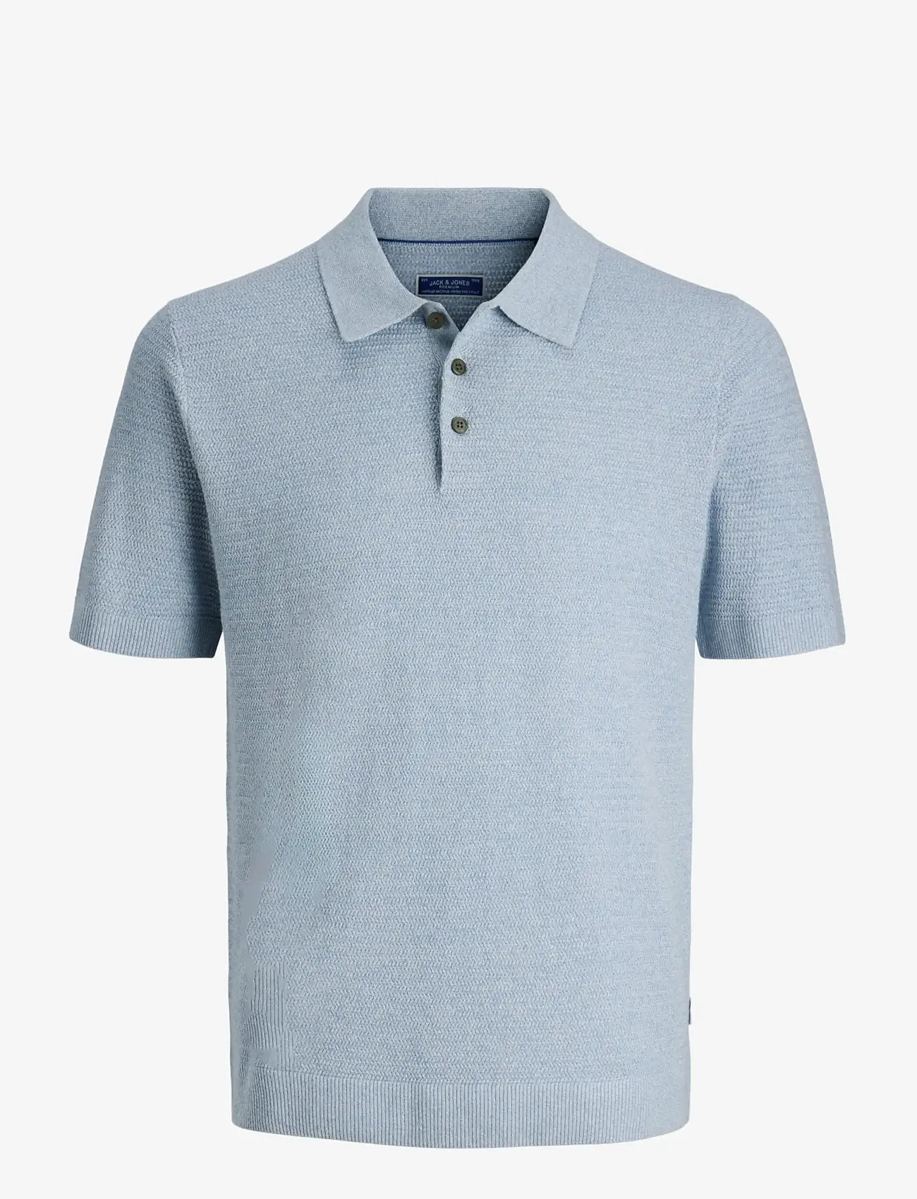 Jack & Jones - JPRBLURILEY KNIT POLO SS SN - polostrik - ashley blue - 1