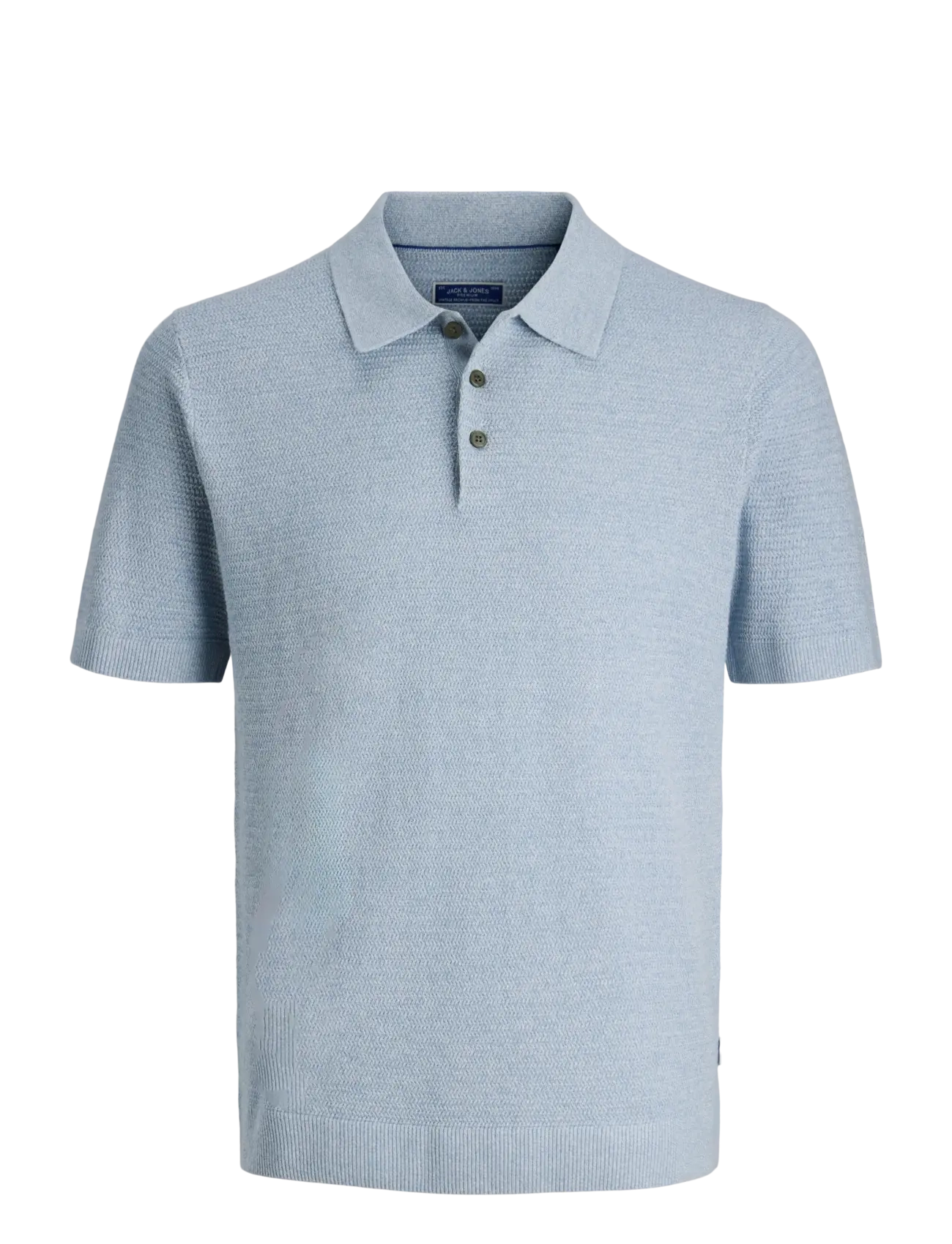 Jack & Jones JPRBLURILEY KNIT POLO SS SN - Stickade pikéer - ASHLEY BLUE / blue