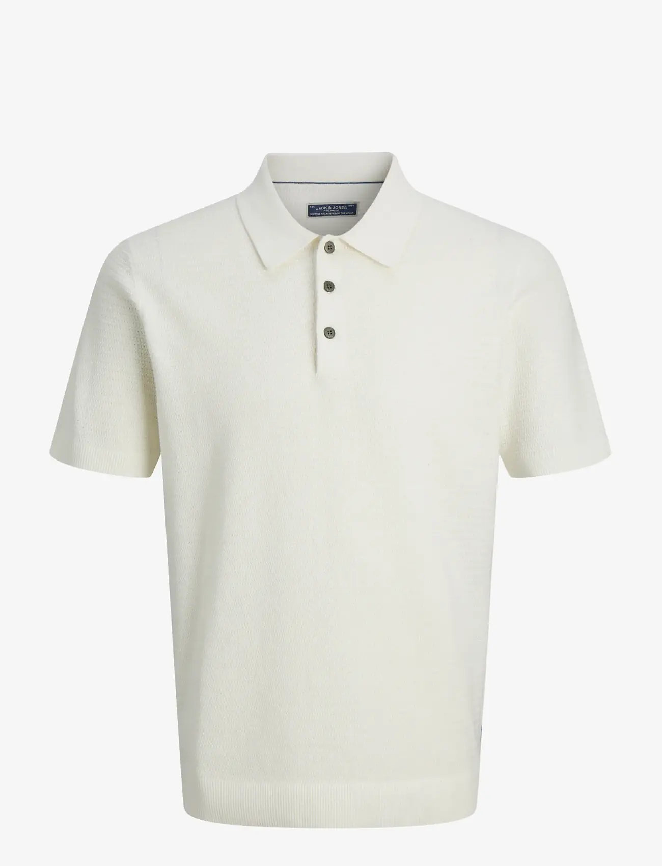 Jack & Jones - JPRBLURILEY KNIT POLO SS SN - polostrik - cloud dancer - 1