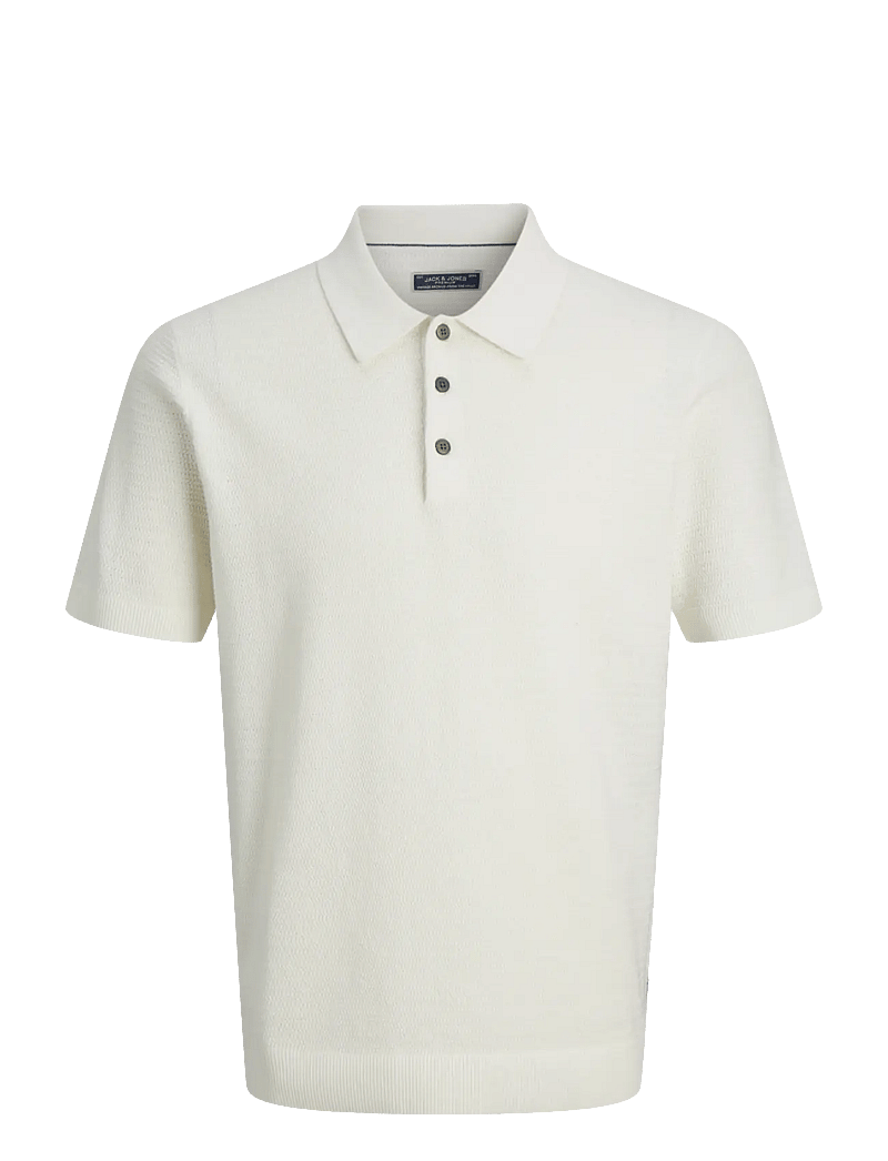 Jack & Jones - JPRBLURILEY KNIT POLO SS SN - polostrik - cloud dancer - 1