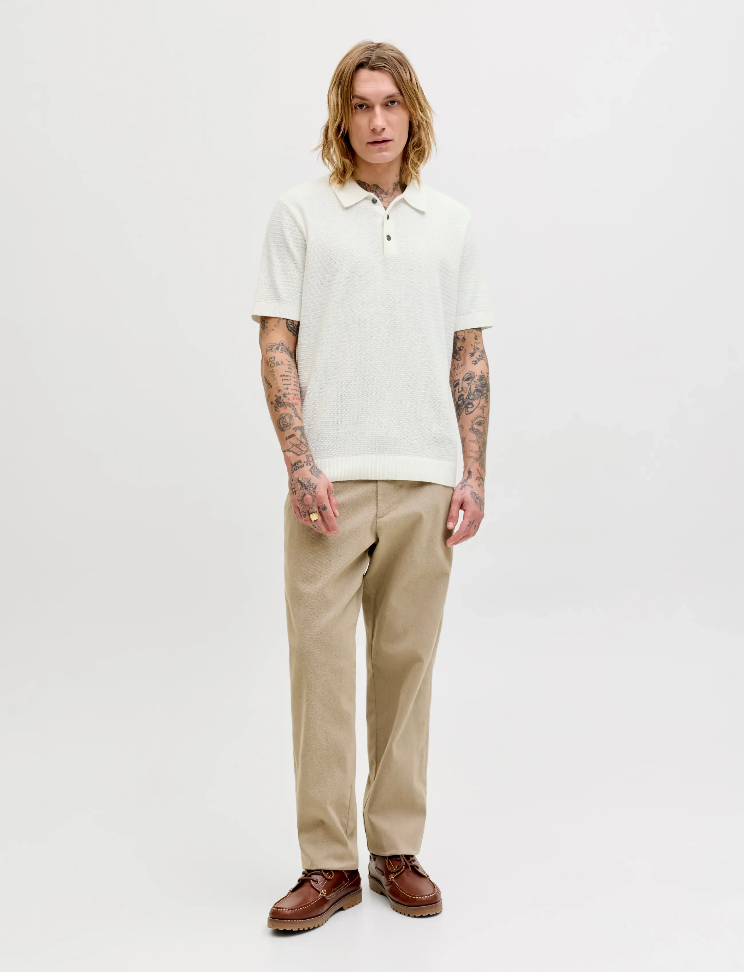 Jprbluriley Knit Polo Ss Sn 3