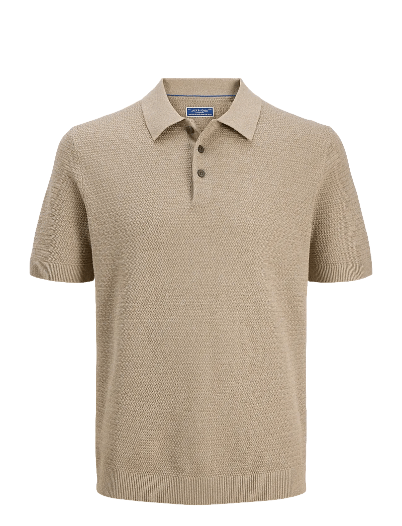 Jack & Jones - JPRBLURILEY KNIT POLO SS SN - polostrik - lemon pepper - 1