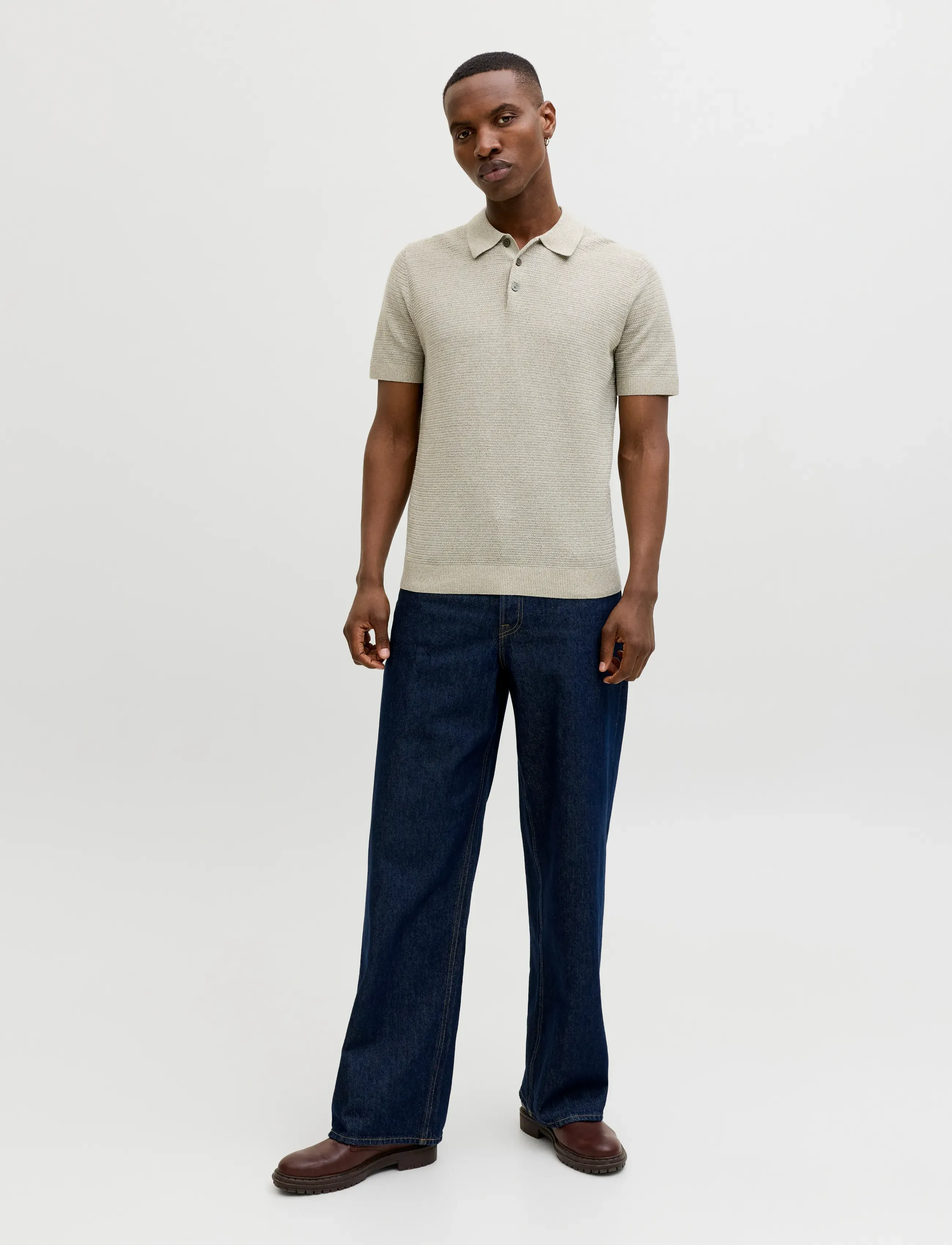 Jack & Jones - JPRBLURILEY KNIT POLO SS SN - knitted polos - mermaid - 3