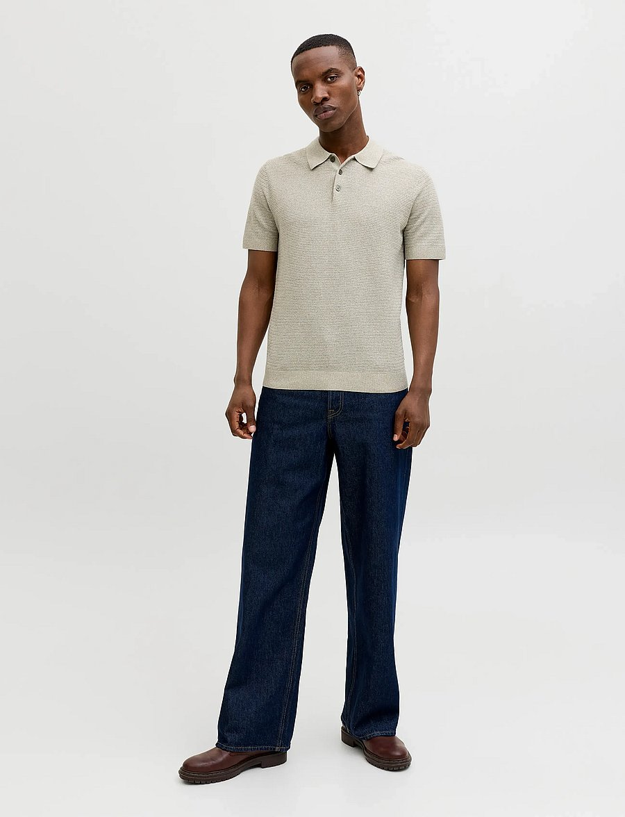 Jack & Jones - JPRBLURILEY KNIT POLO SS SN - kootud polosärgid - mermaid - 3
