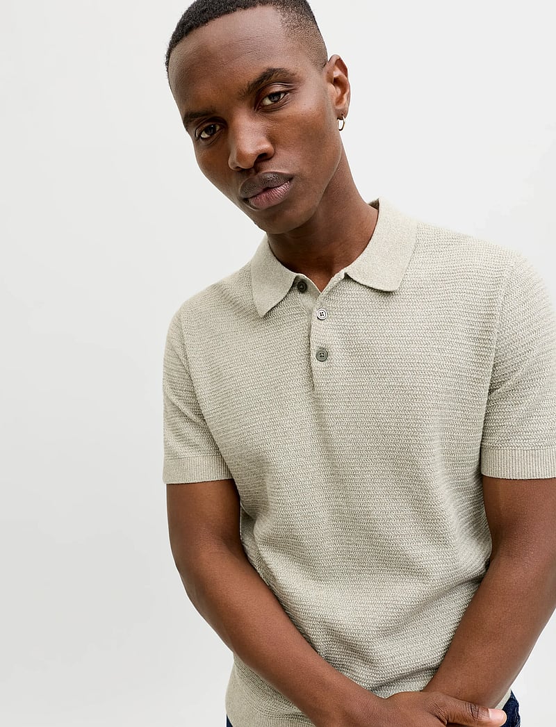 Jack & Jones - JPRBLURILEY KNIT POLO SS SN - polostrik - mermaid - 5