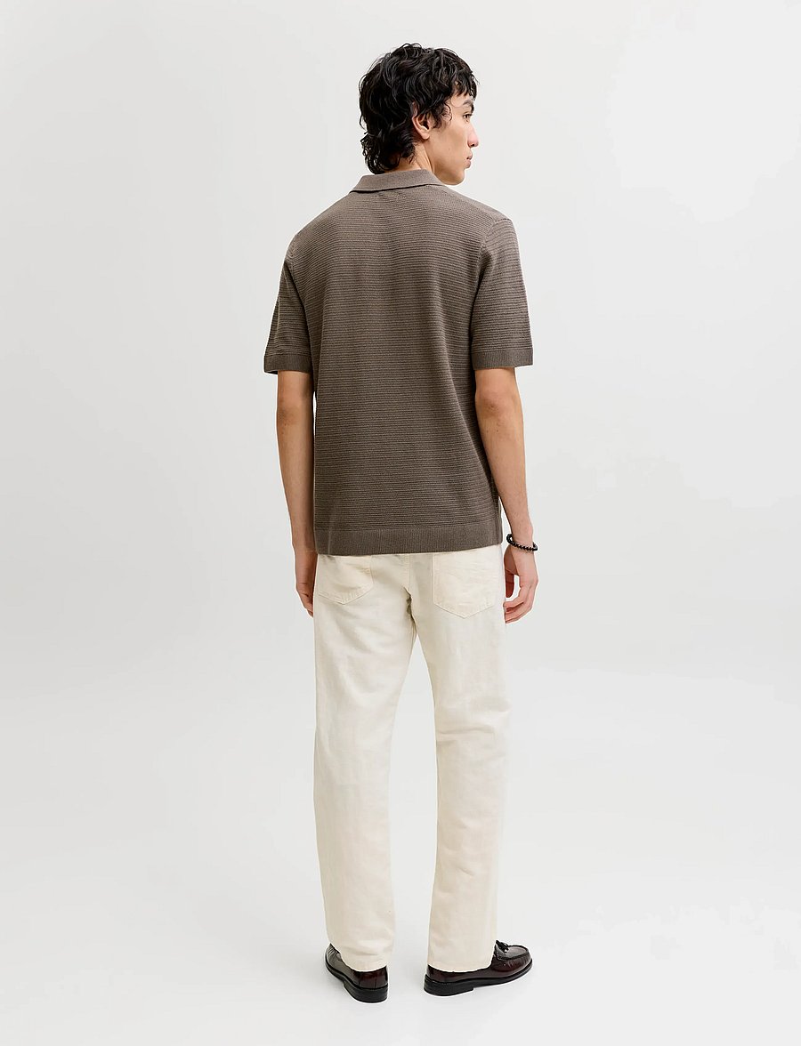 Jack & Jones - JPRBLURILEY KNIT POLO SS SN - kootud polosärgid - morel - 2