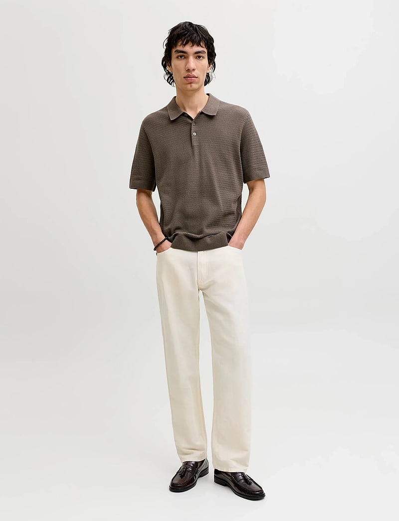 Jack & Jones - JPRBLURILEY KNIT POLO SS SN - polostrik - morel - 3