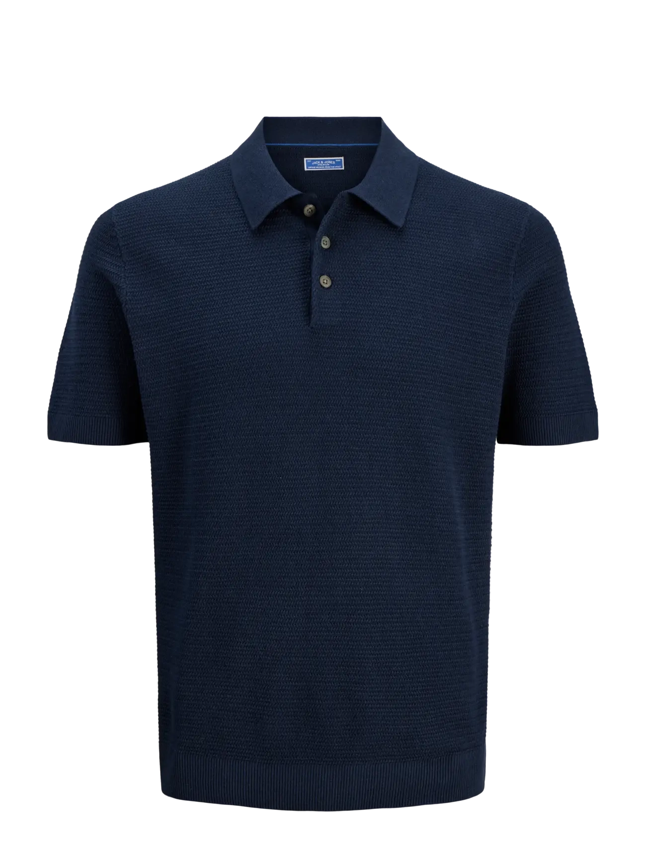 Jack & Jones JPRBLURILEY KNIT POLO SS SN - Strik - SKY CAPTAIN / navy