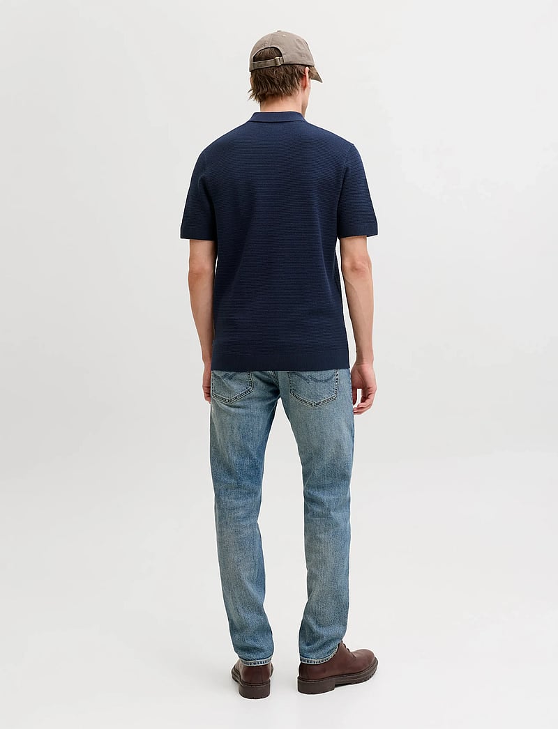 Jack & Jones - JPRBLURILEY KNIT POLO SS SN - polostrik - sky captain - 2