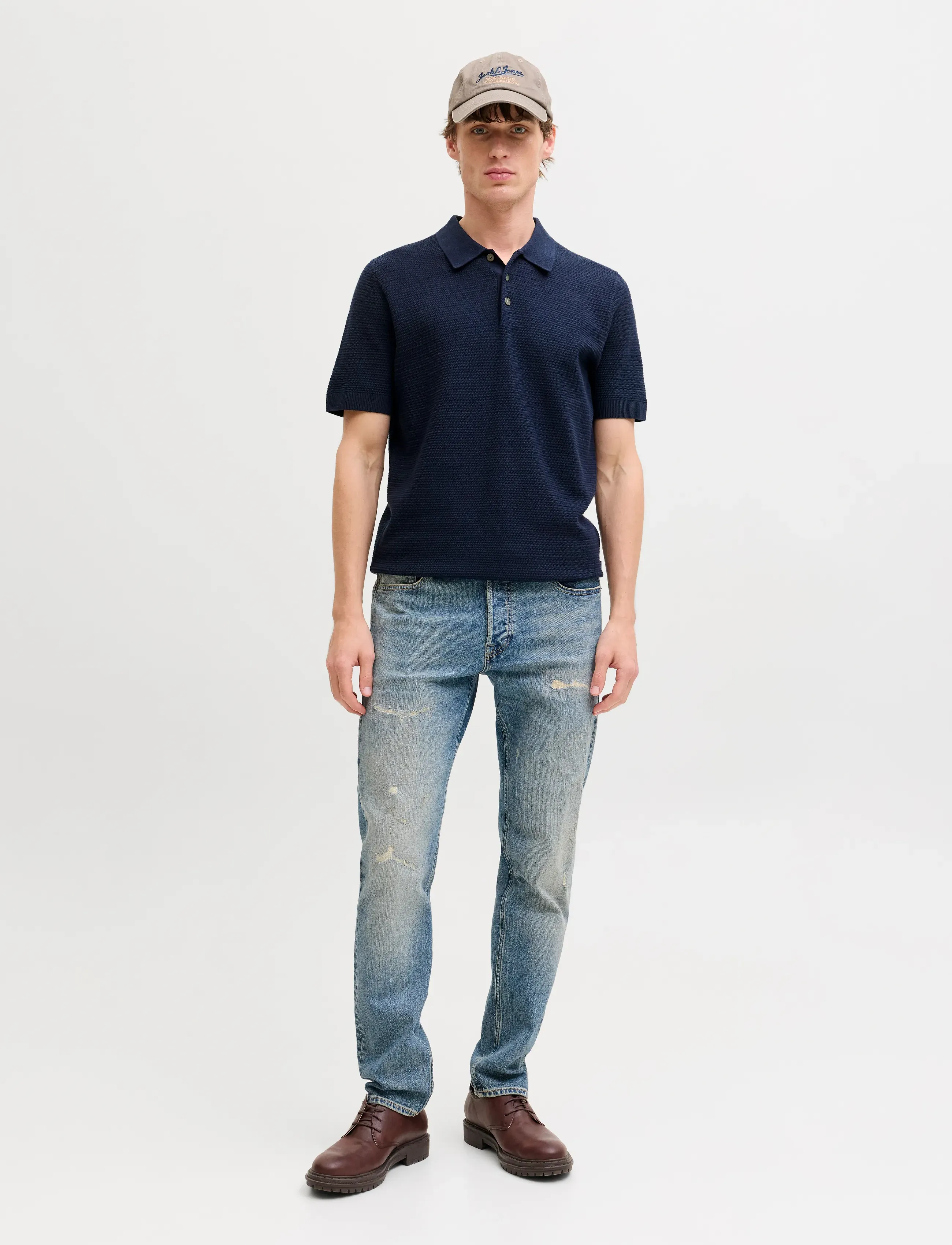 Jprbluriley Knit Polo Ss Sn 3