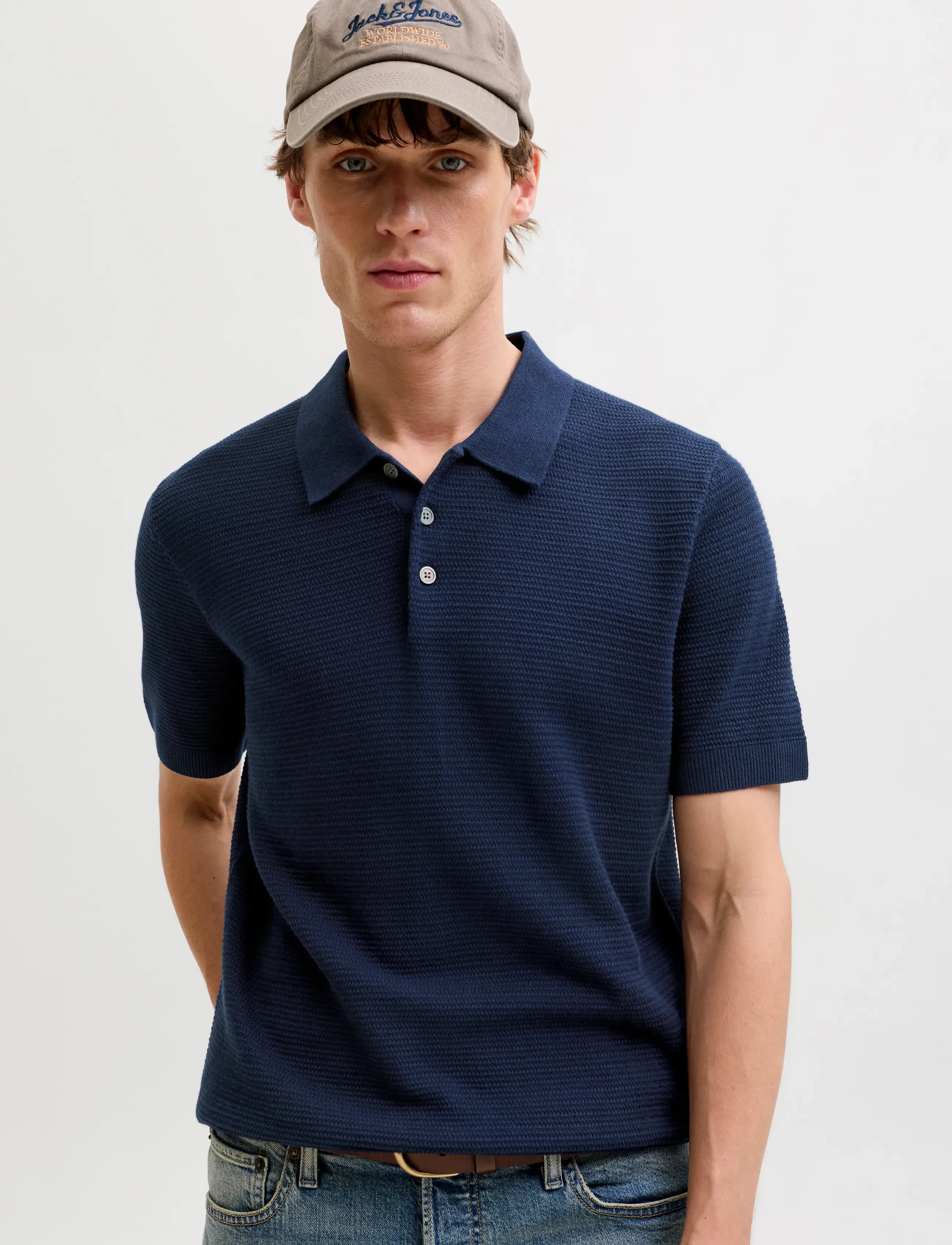 Jprbluriley Knit Polo Ss Sn 5