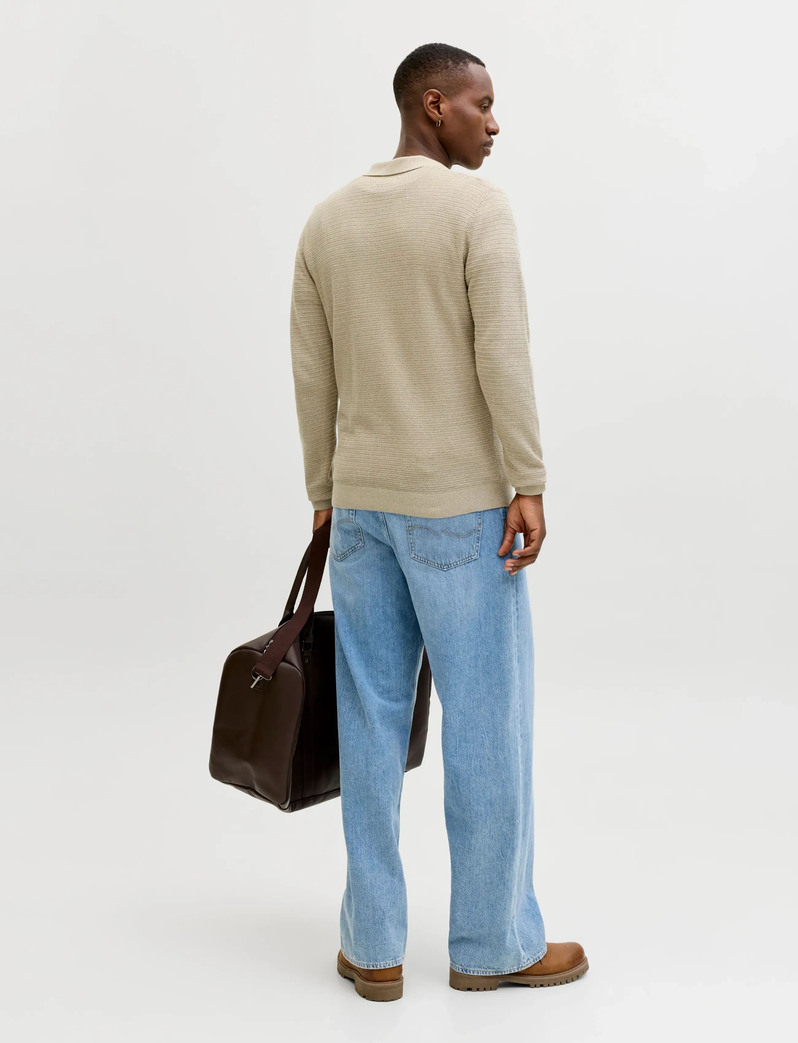 Jack & Jones - JPRBLURILEY KNIT SPLIT NECK LS SN - pikkade varrukatega kootud polosärgid - lemon pepper - 3