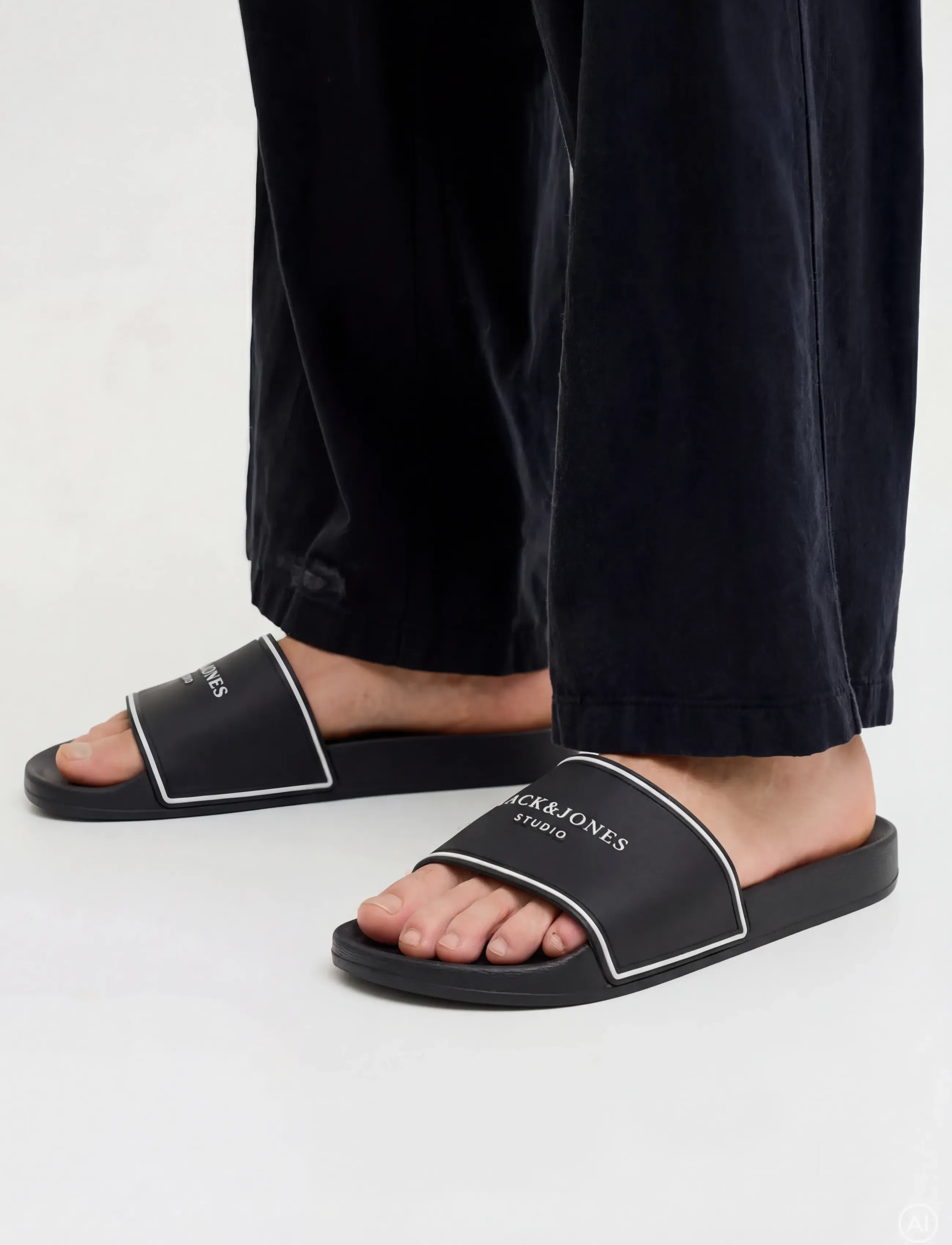 Jack & Jones Jfwartillery Moulded Slider Sn, Mænd, Slider Sandal, Sort, Str: 46