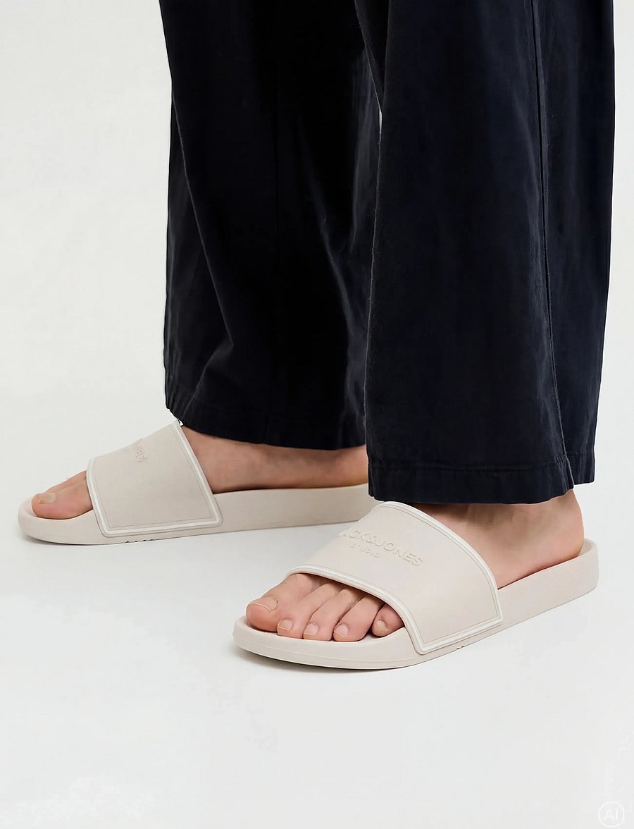Jack & Jones - JFWARTILLERY MOULDED SLIDER SN - badeschuhe - moonbeam - 0