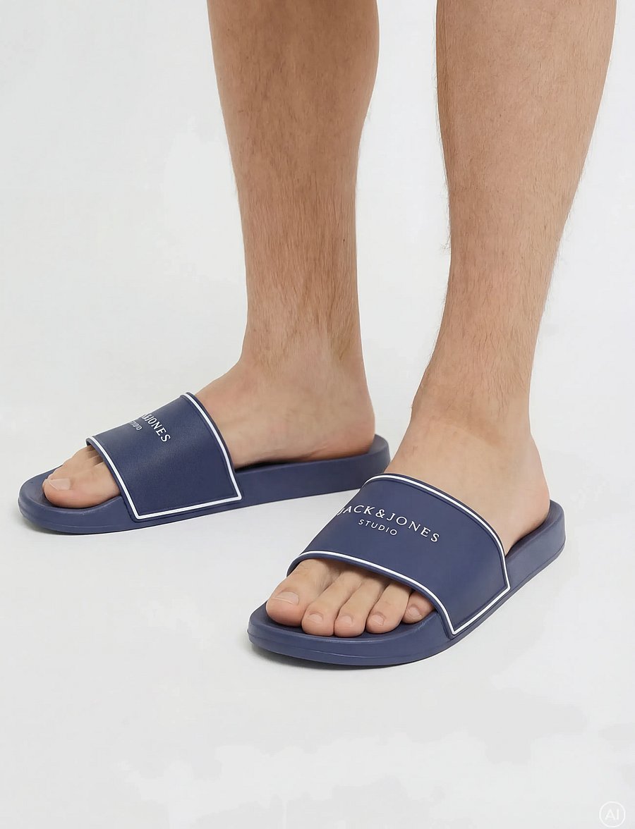 Jack & Jones - JFWARTILLERY MOULDED SLIDER SN - badeschuhe - navy peony - 0