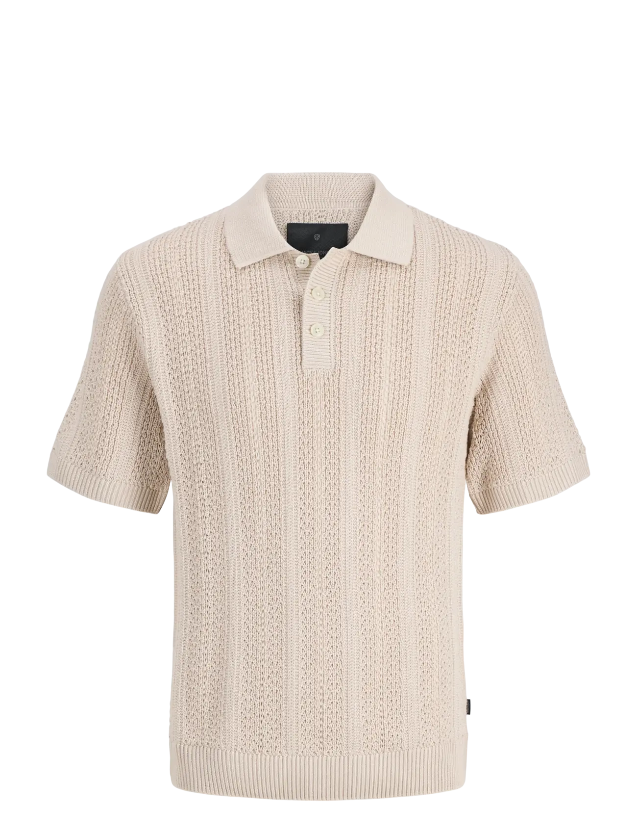 Jack & Jones JPRBLAWINSTON KNIT POLO SS SN - Stickat - ANCIENT SCROLL / beige