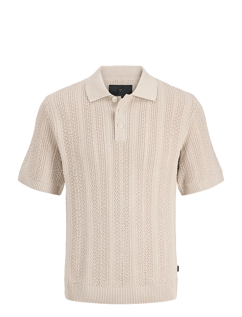 Jack & Jones - JPRBLAWINSTON KNIT POLO SS SN - stickade pikéer - ancient scroll - 1