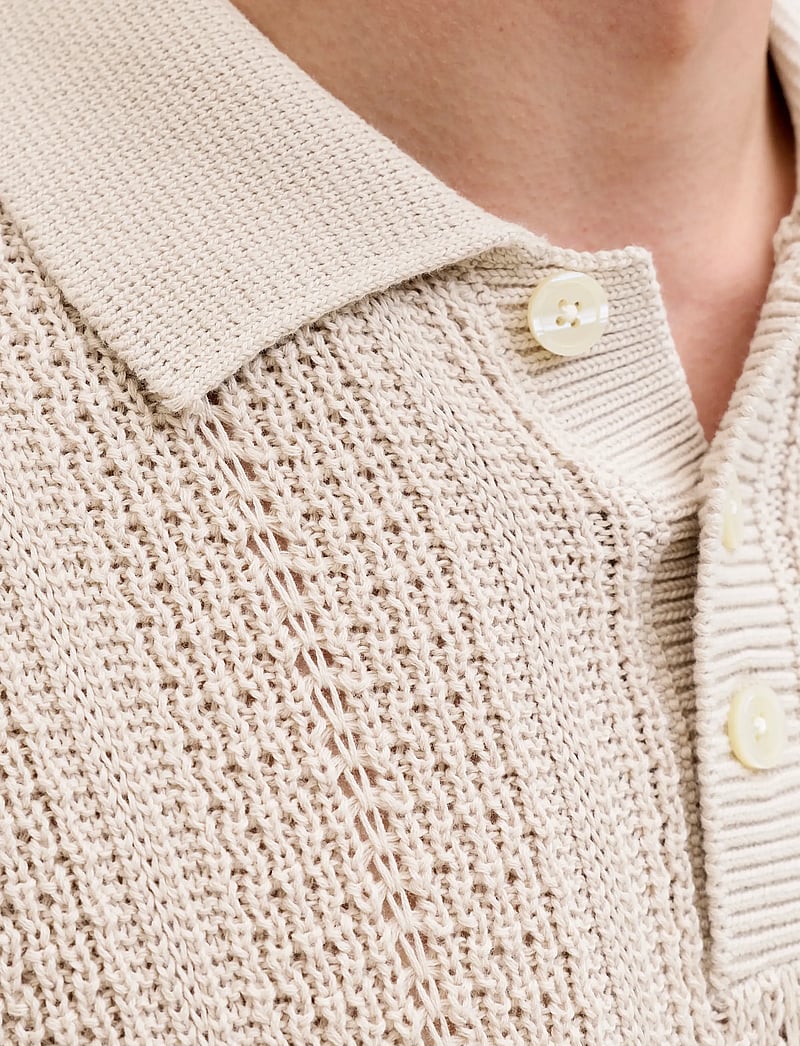 Jack & Jones - JPRBLAWINSTON KNIT POLO SS SN - stickade pikéer - ancient scroll - 4