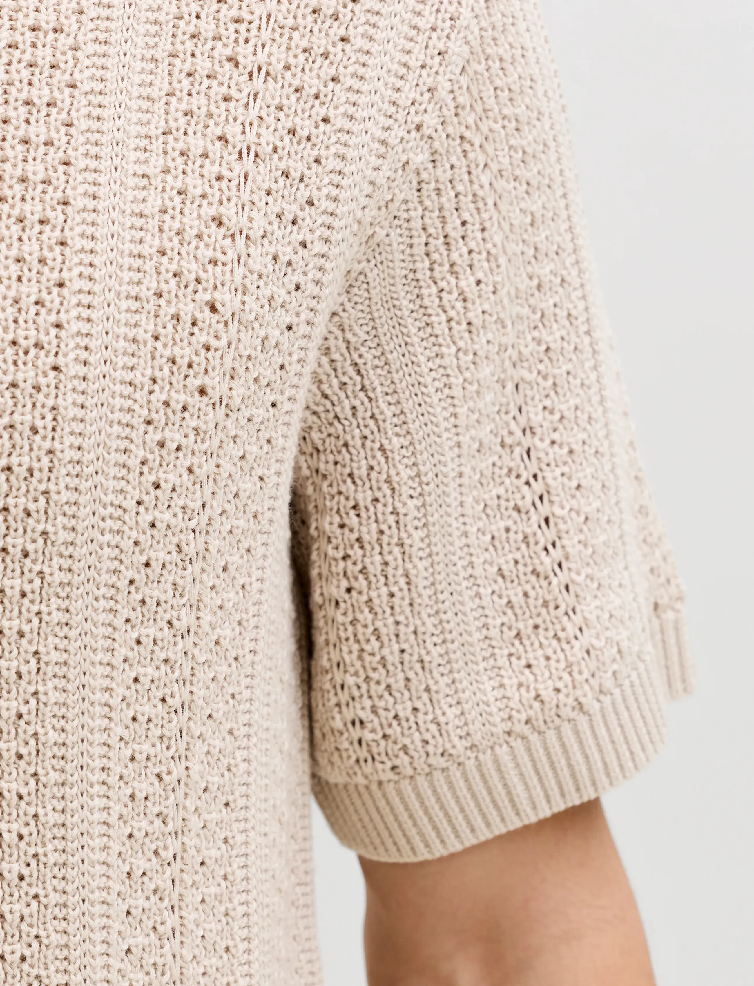 Jack & Jones JPRBLAWINSTON KNIT POLO SS SN - Strickmode - ANCIENT SCROLL / beige