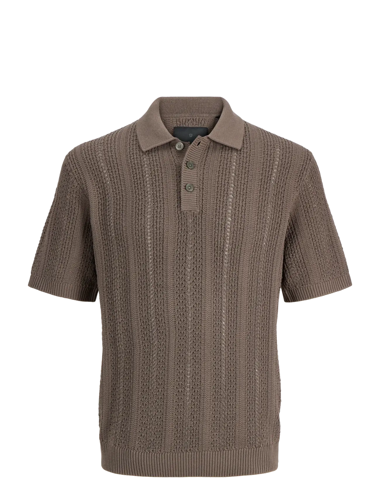 Jack & Jones JPRBLAWINSTON KNIT POLO SS SN - Stickade pikéer - MOREL / brown