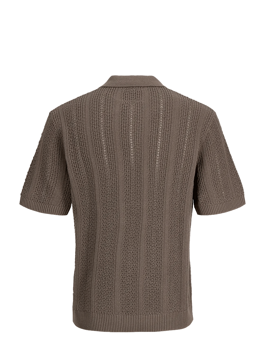 Jack & Jones - JPRBLAWINSTON KNIT POLO SS SN - kollektioner - morel - 2