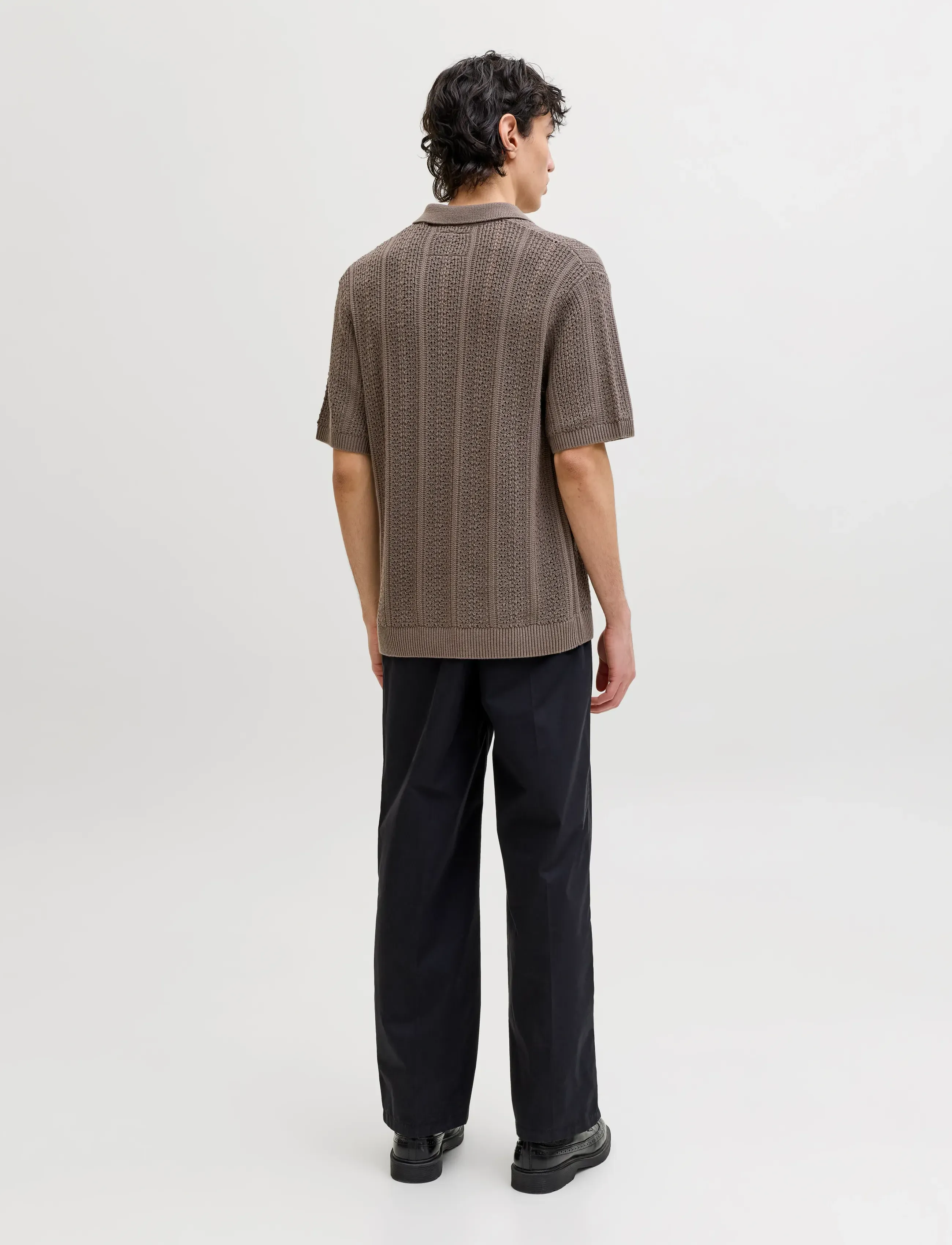 Jack & Jones - JPRBLAWINSTON KNIT POLO SS SN - kollektioner - morel - 3