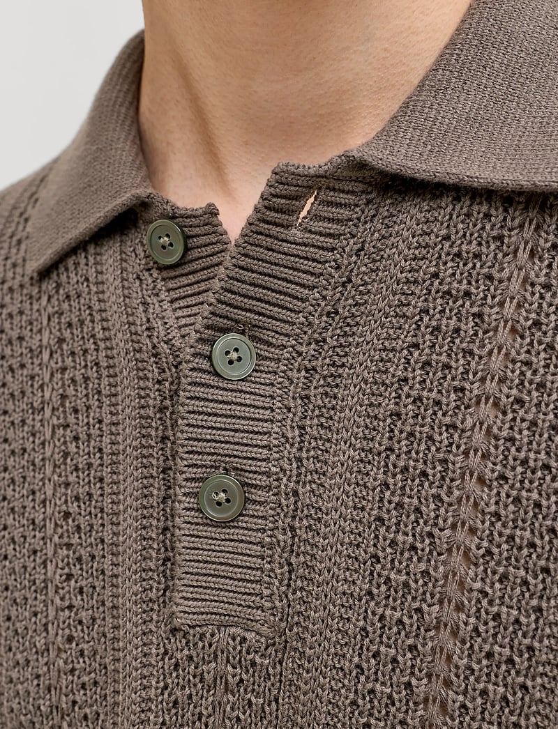 Jack & Jones - JPRBLAWINSTON KNIT POLO SS SN - polostrik - morel - 5
