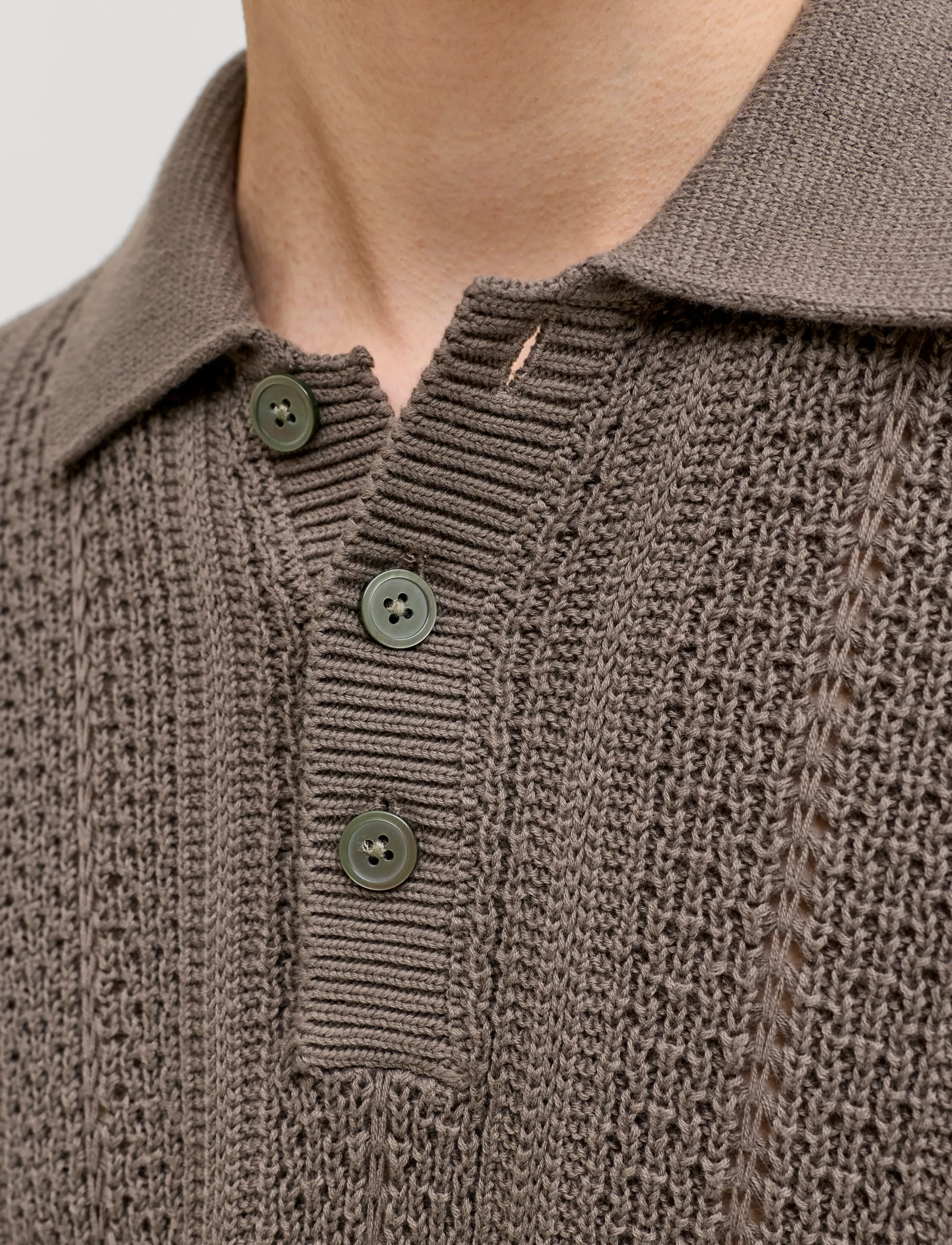 Jack & Jones - JPRBLAWINSTON KNIT POLO SS SN - kollektioner - morel - 5