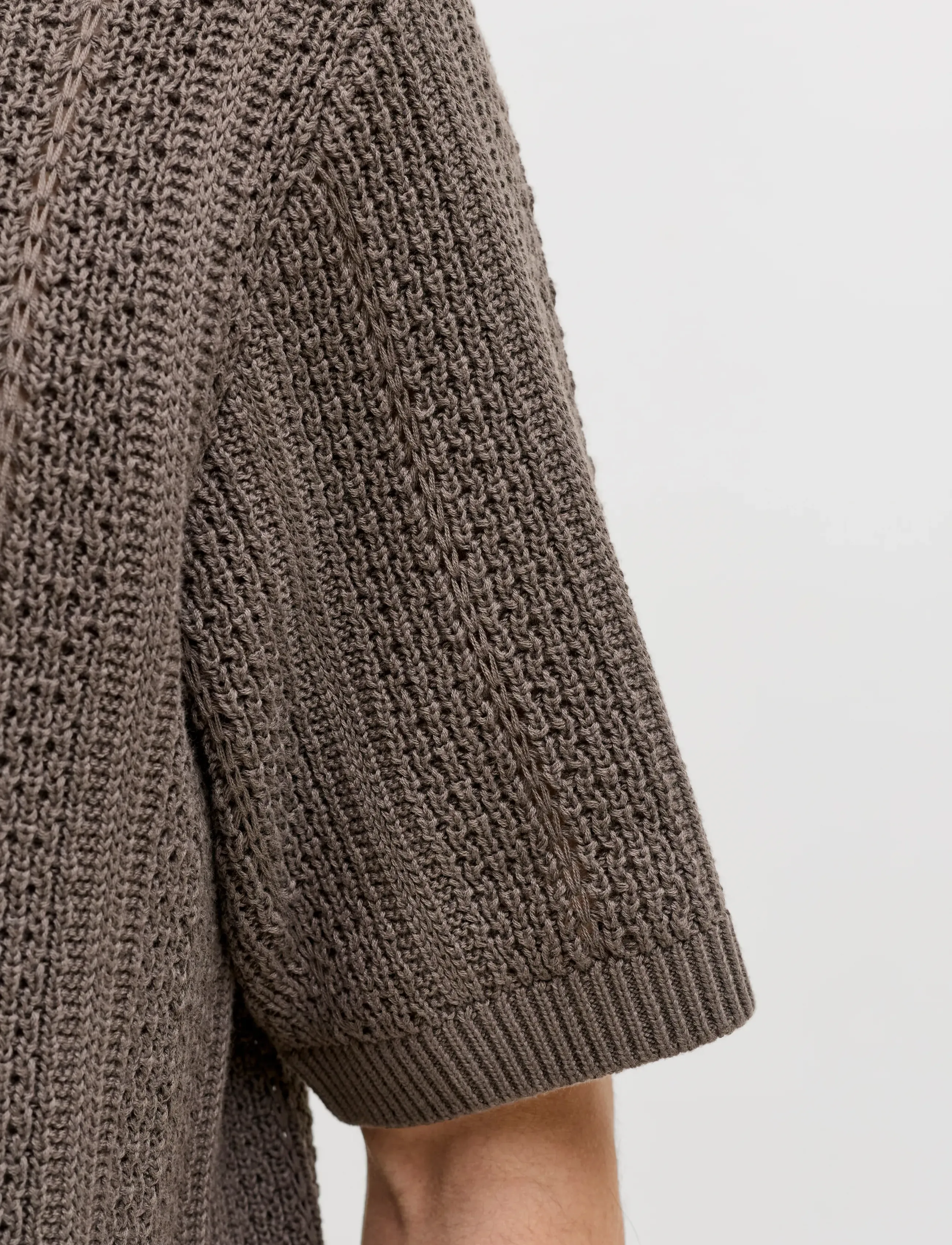 Jack & Jones JPRBLAWINSTON KNIT POLO SS SN - Riided - MOREL / brown