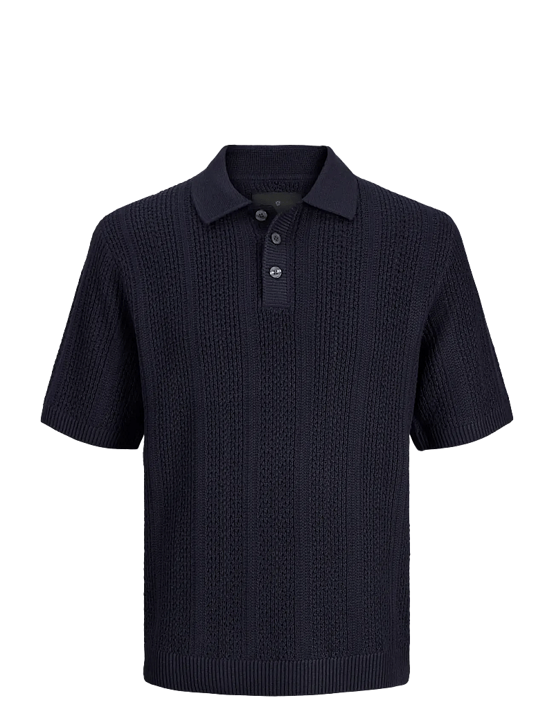 Jack & Jones - JPRBLAWINSTON KNIT POLO SS SN - polostrik - night sky - 1