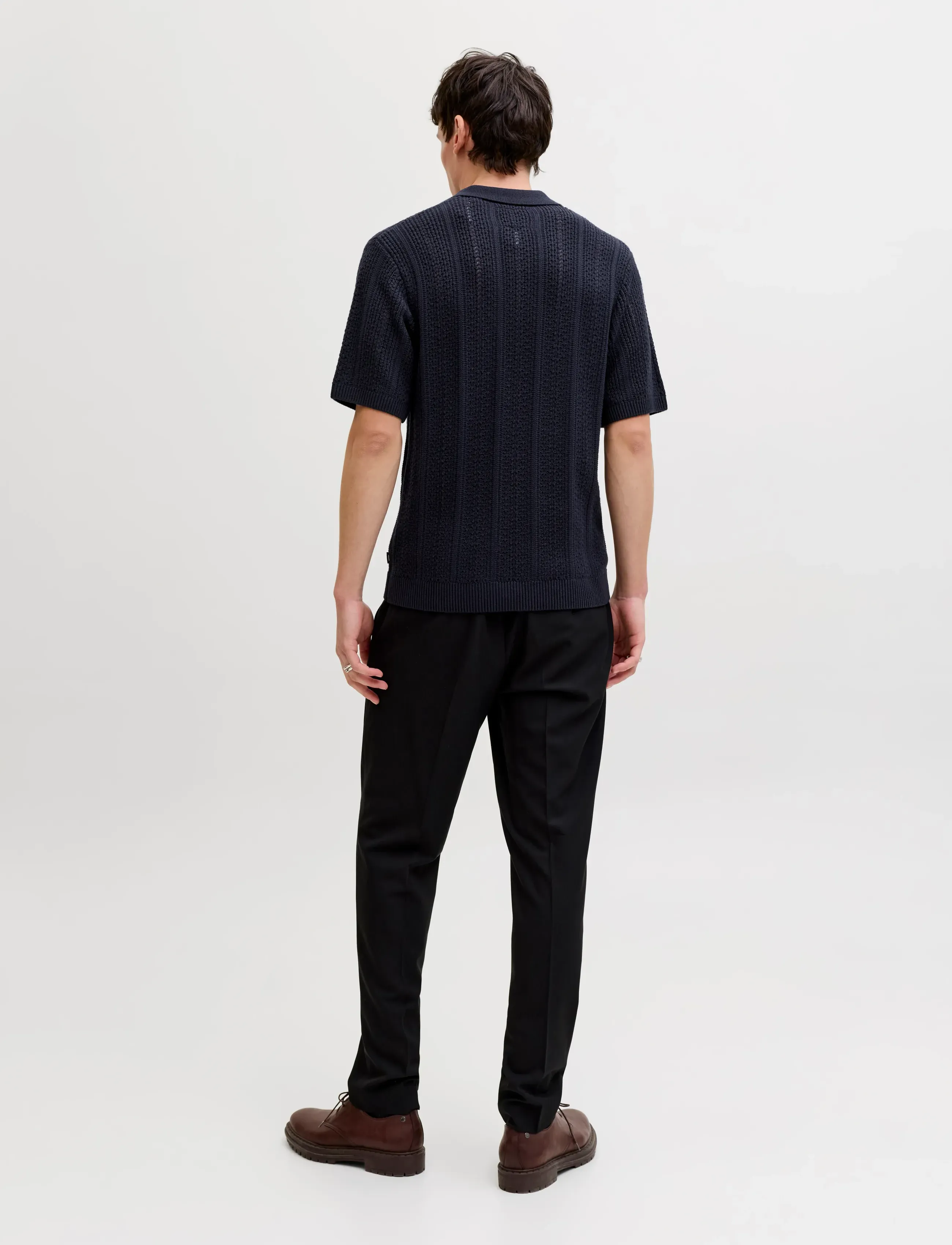 Jack & Jones - JPRBLAWINSTON KNIT POLO SS SN - kootud polosärgid - night sky - 2