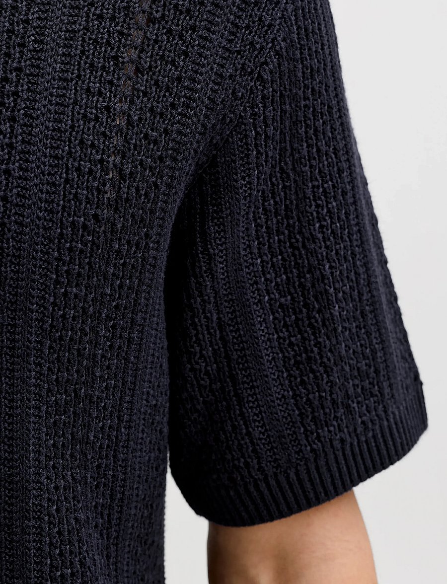 Jack & Jones - JPRBLAWINSTON KNIT POLO SS SN - kootud polosärgid - night sky - 4