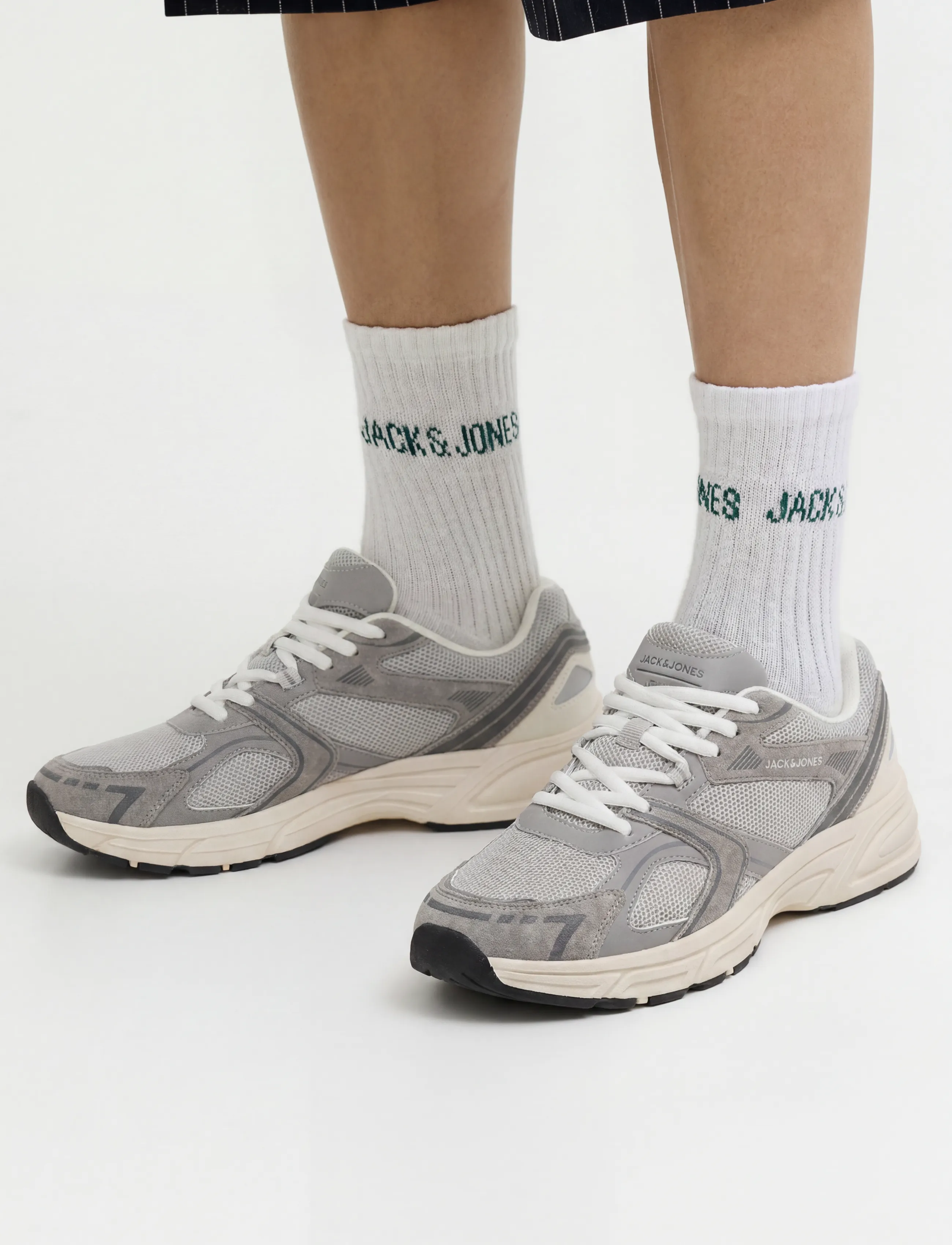 Jack & Jones Jfwastra Combo Sneaker, 46, Grey, Sport Sneakers > Sport Low Top Sneakers, Herre