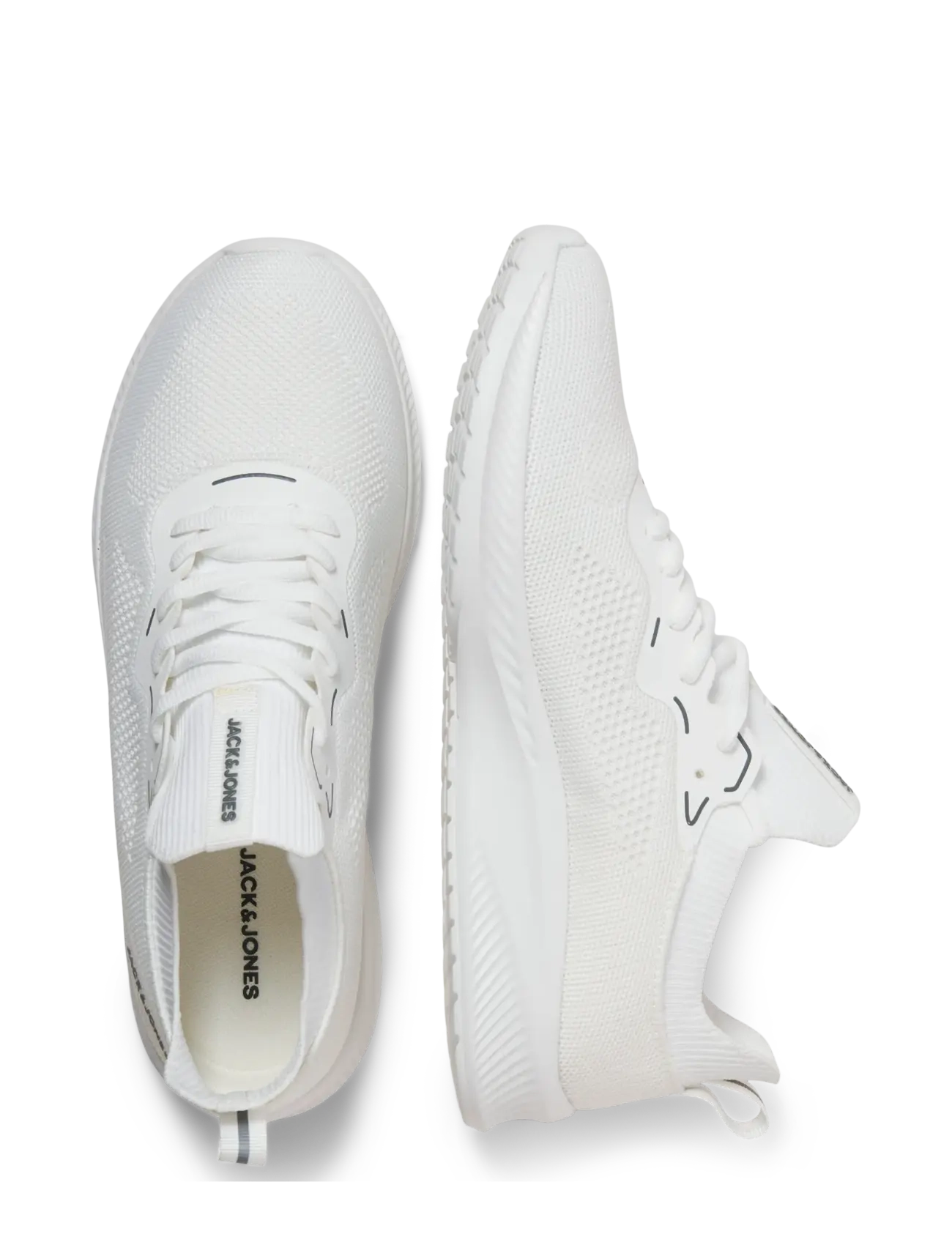Jack & Jones - JFWJOSHUA KNIT SNEAKER - kõrge säärega tossud - white - 5
