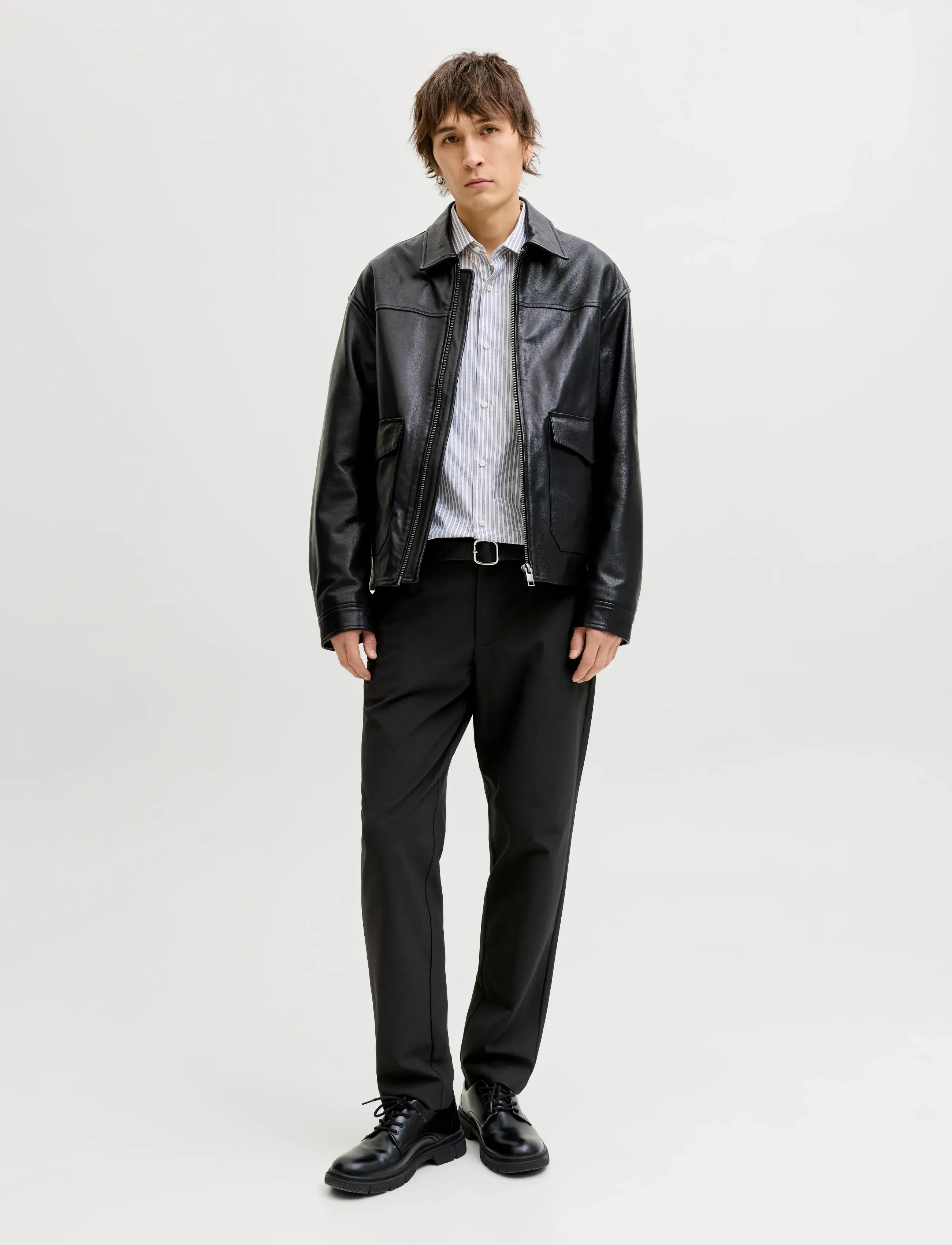 Jack & Jones - JPSTOLLIE CONNOR CHINO NOOS - chinos - black - 4