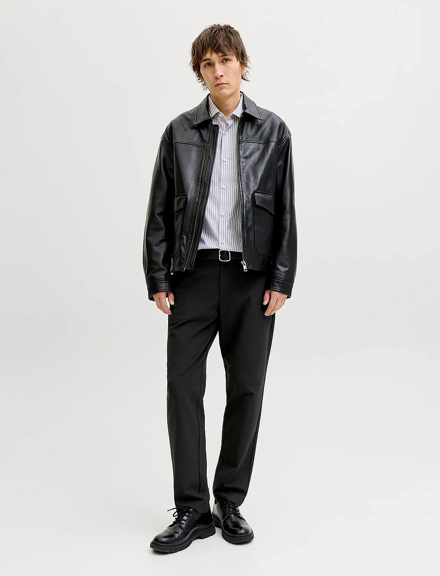 Jack & Jones - JPSTOLLIE CONNOR CHINO NOOS - chinos - black - 4