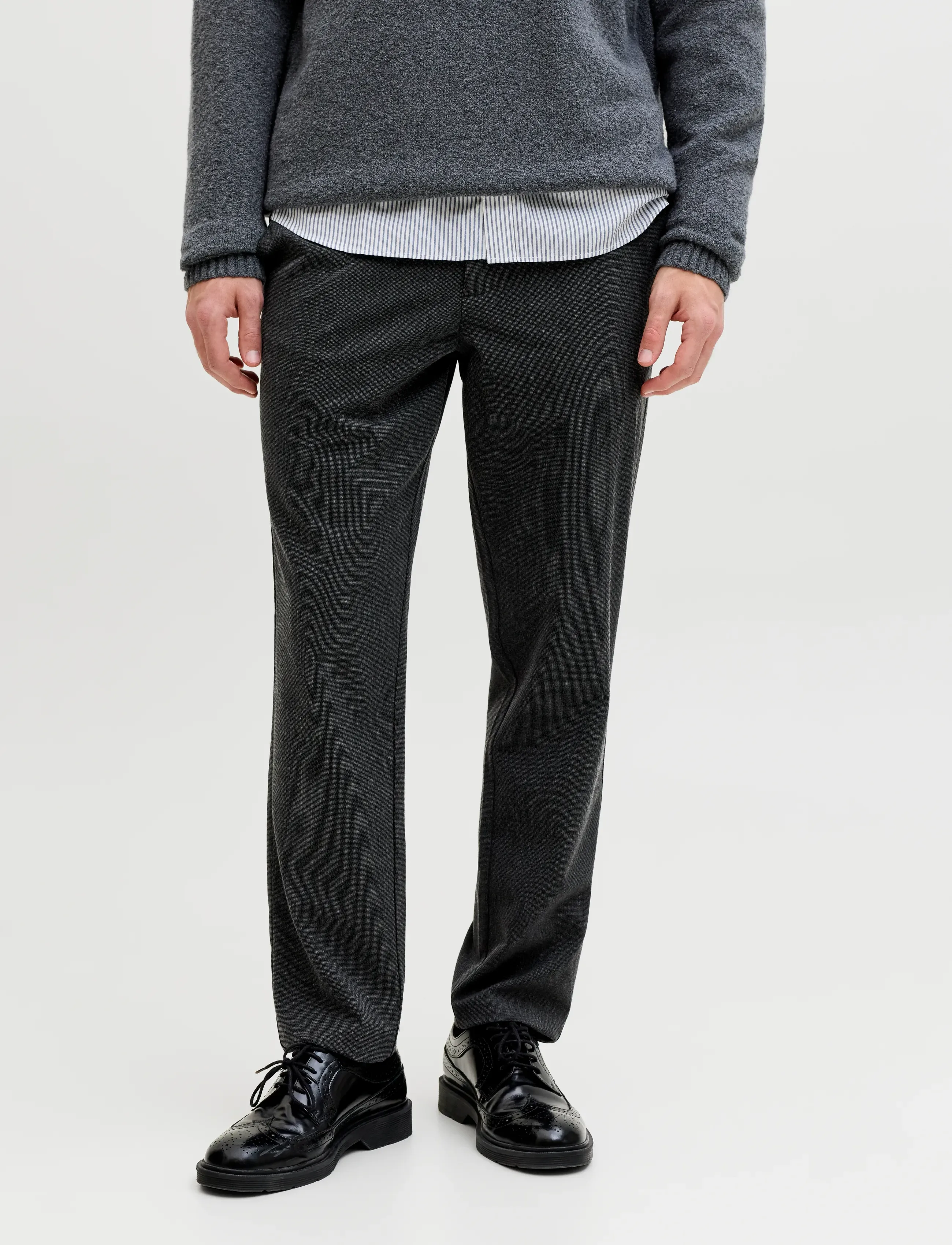 Jack & Jones JPSTOLLIE CONNOR CHINO NOOS - Bukser - DARK GREY / grey
