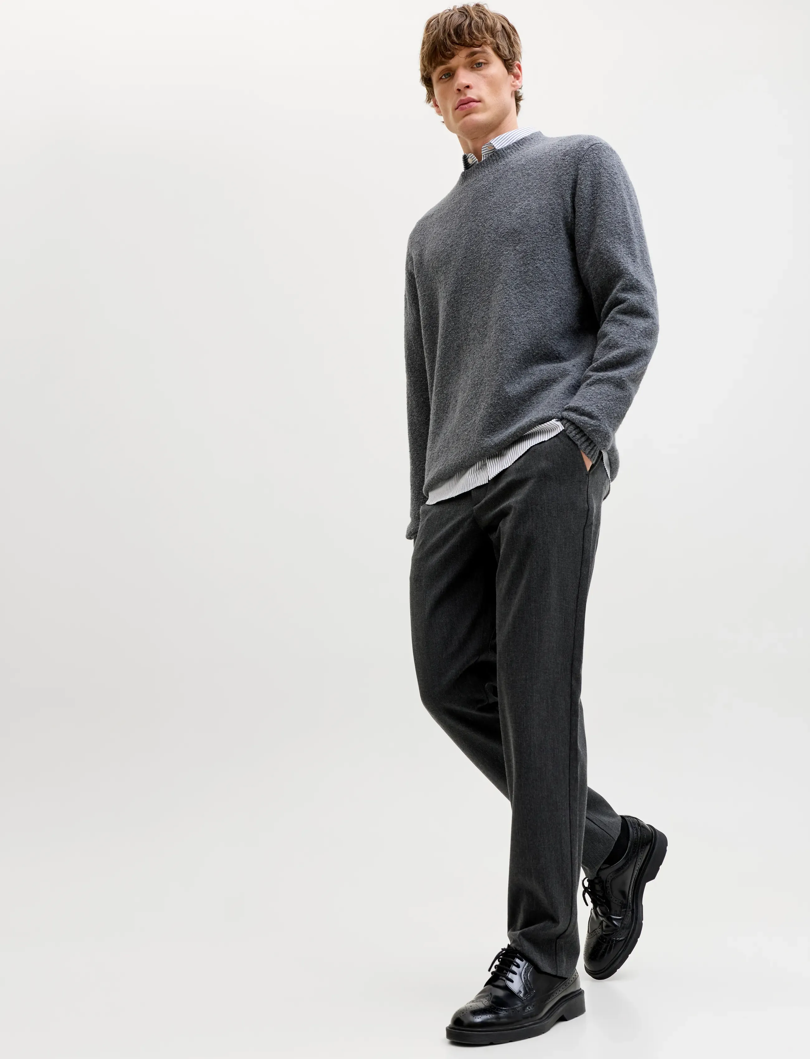 Jack & Jones - JPSTOLLIE CONNOR CHINO NOOS - chinos - dark grey - 5
