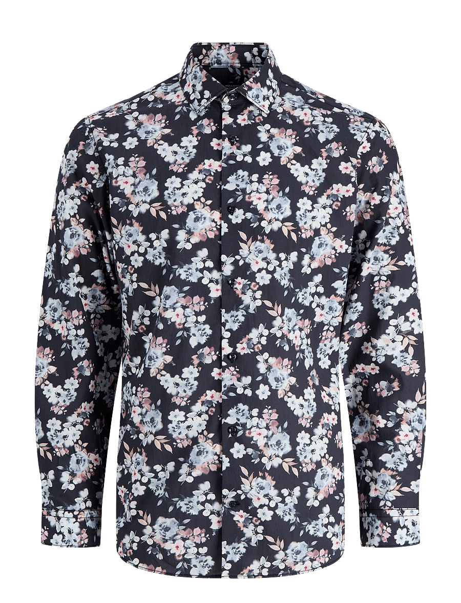 Jack & Jones - JPRBLAPARKER PRINT L/S SHIRT - mustriga särgid - night sky - 0