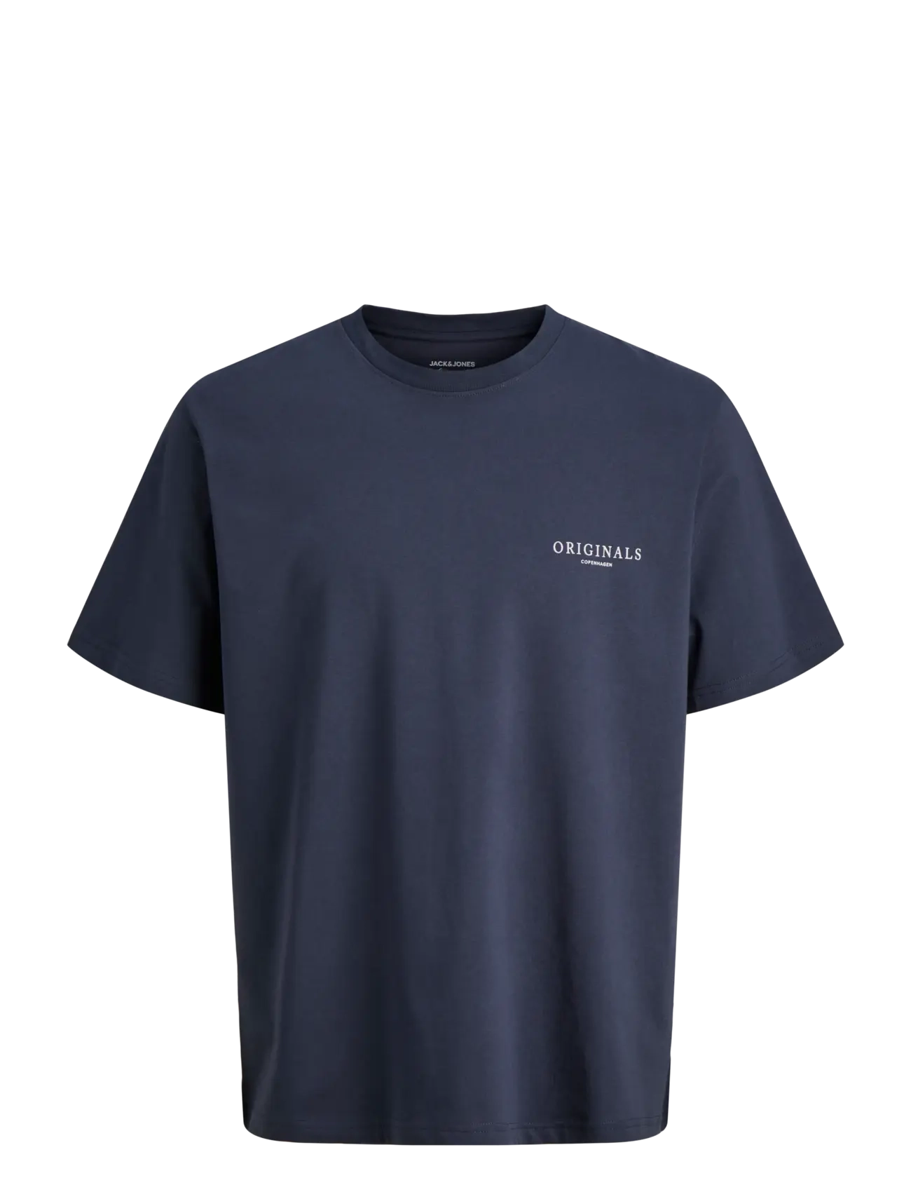 JACK & JONES Jormontauk Aop Back Tee Ss Crew Neck Sn Navy - S - Herren