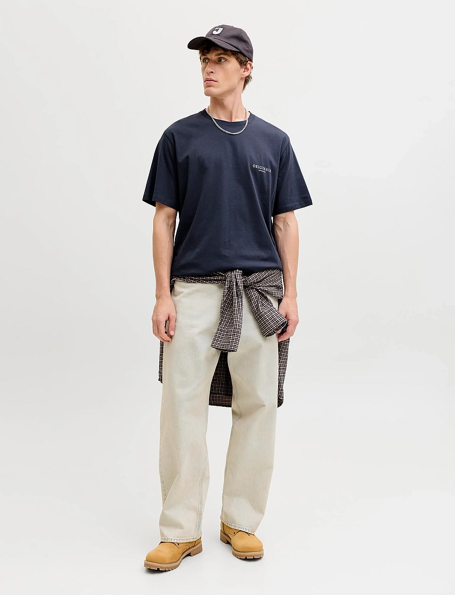 Jack & Jones - JORMONTAUK AOP BACK TEE SS CREW NECK SN - kortærmede t-shirts - odyssey gray - 4