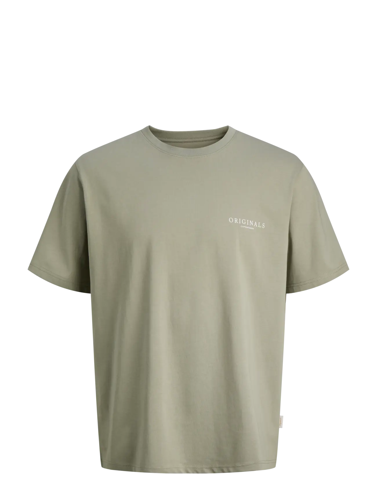 JACK & JONES Jormontauk Aop Back Tee Ss Crew Neck Sn Khaki - L - Herren